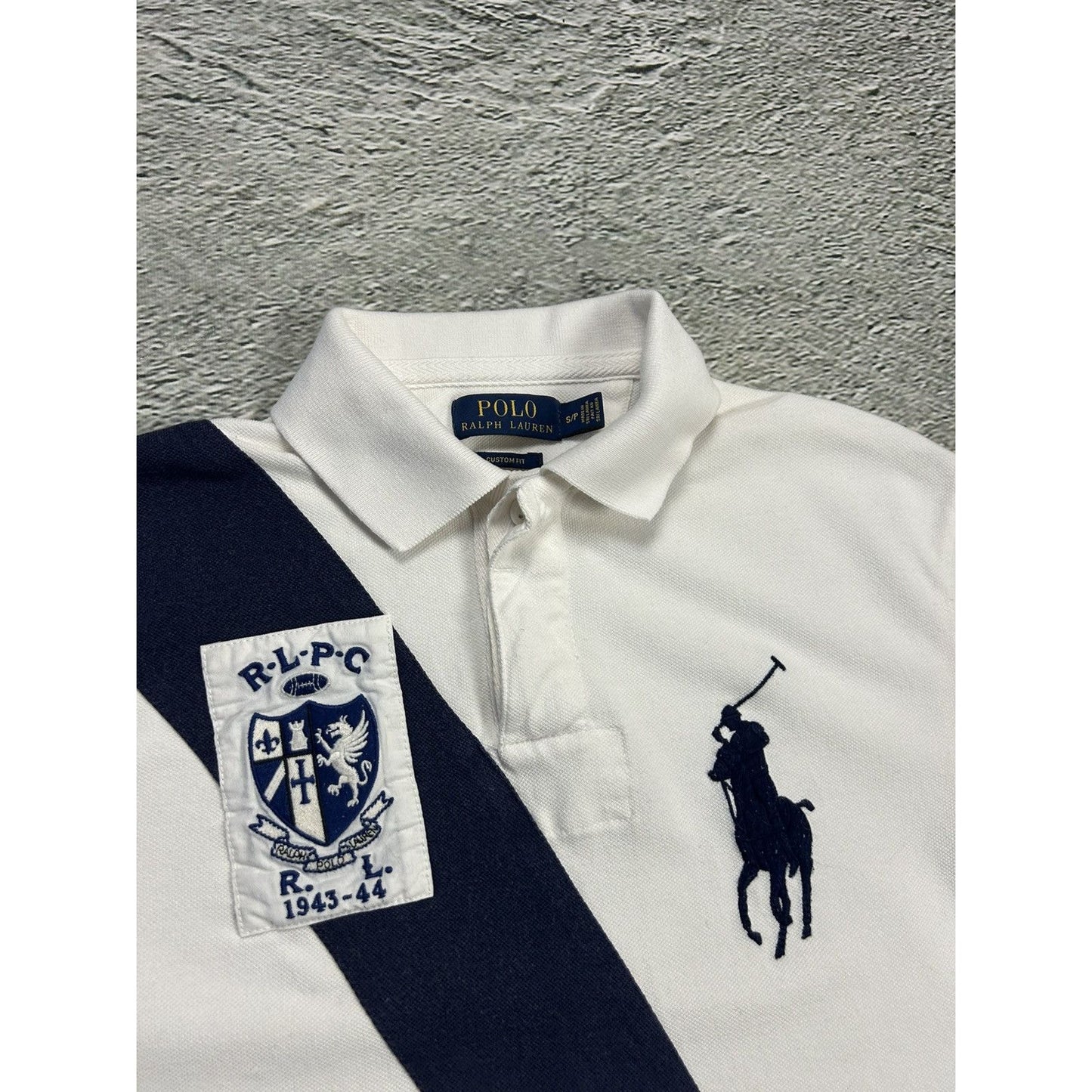 Chief Keef Polo Ralph Lauren white navy stripe Y2K