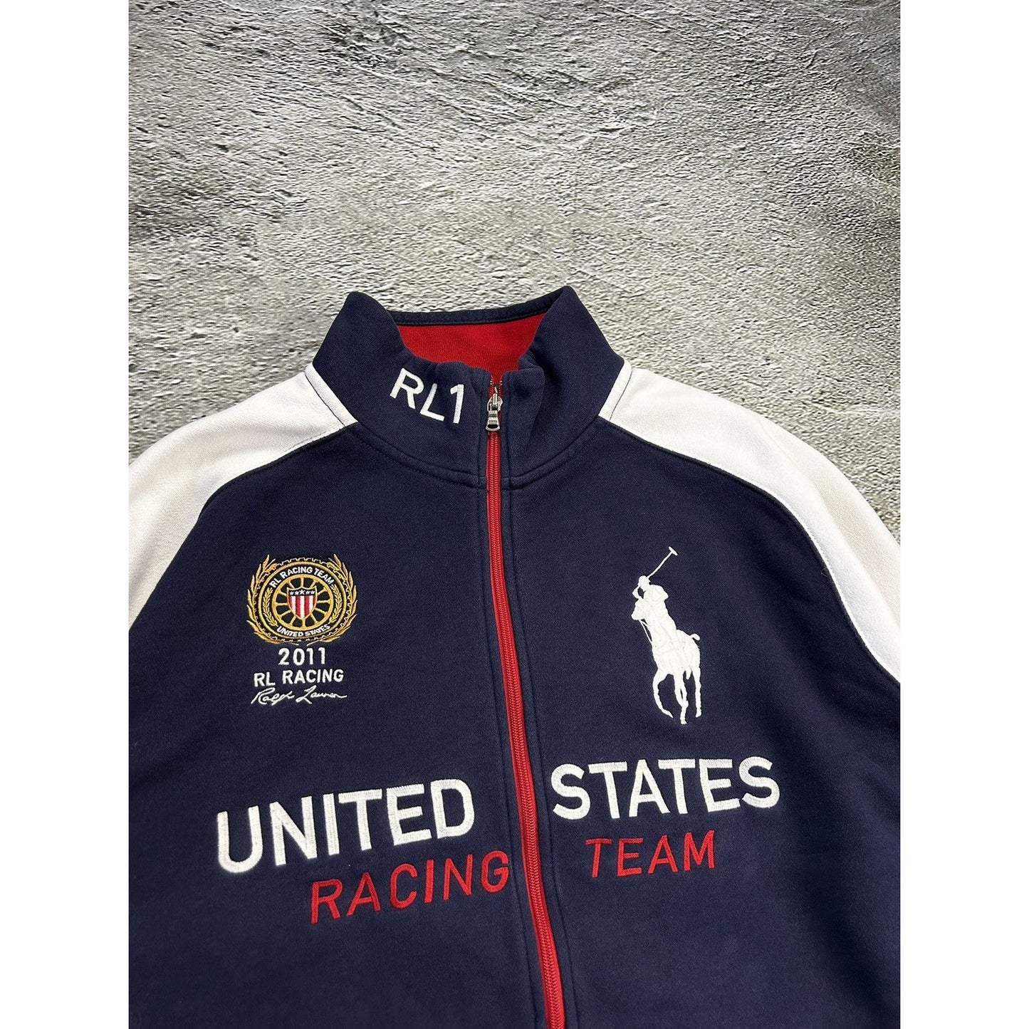 Chief Keef Polo Ralph Lauren zip sweatshirt navy USA