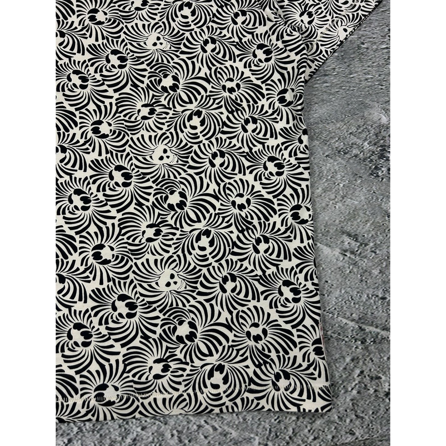 Evisu t-shirt vintage big logo seagull skull white black