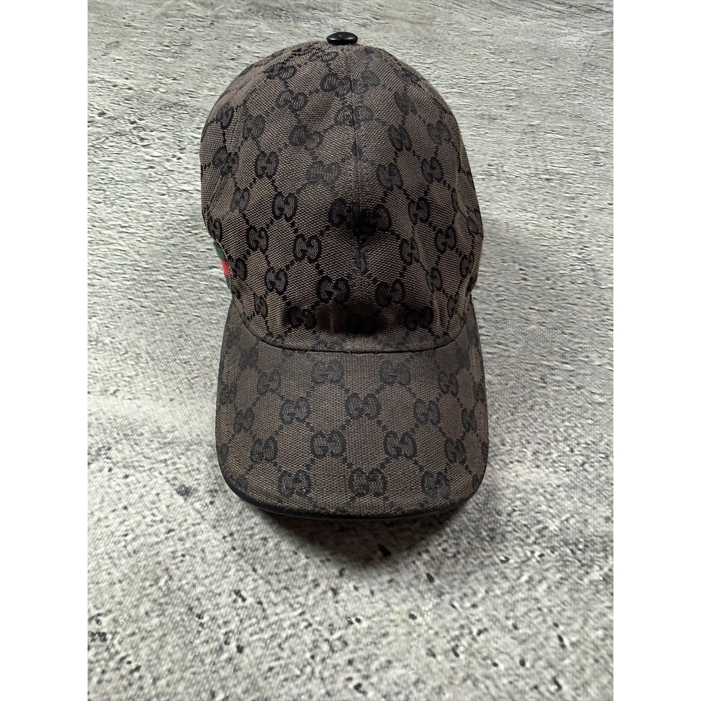 Gucci hat monogram vintage brown web