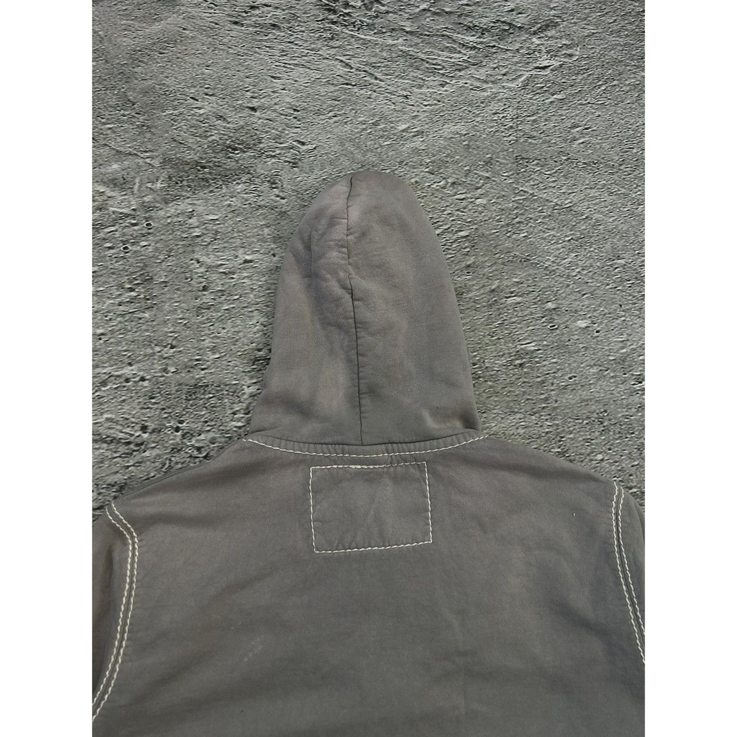 True Religion zip hoodie vintage grey I am the Boss Y2K