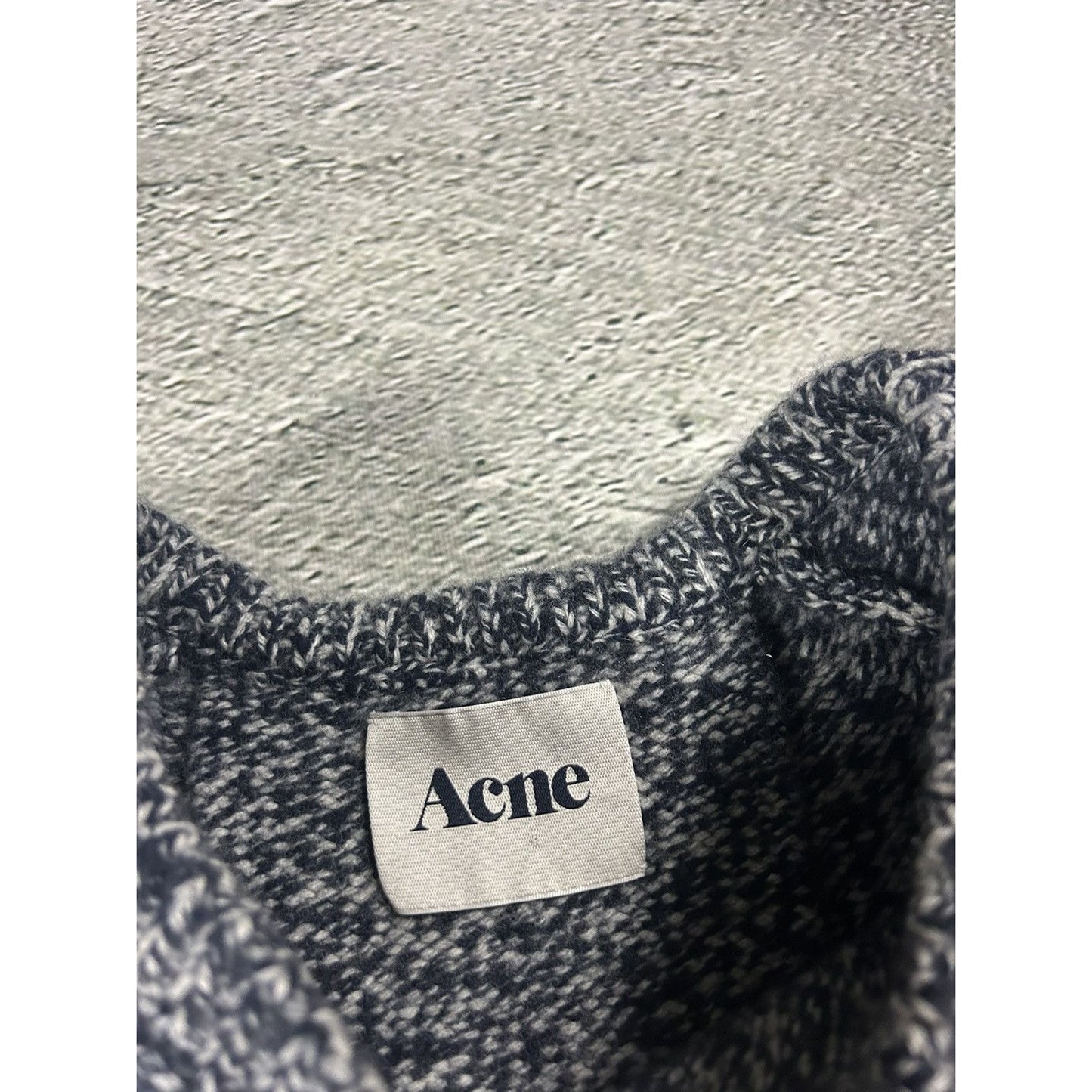 Acne sweater Ruth Twister Paw11 black grey knit