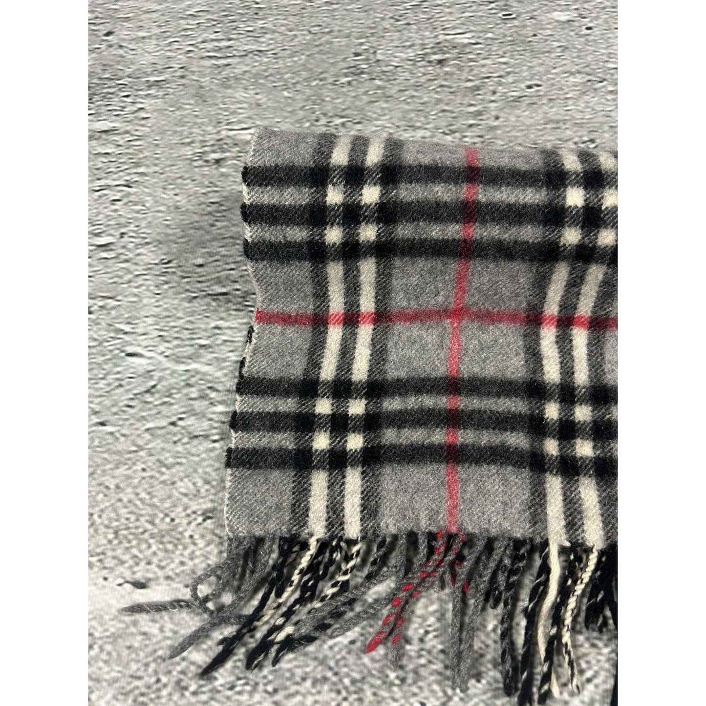 Burberry scarf cashmere grey nova check rare
