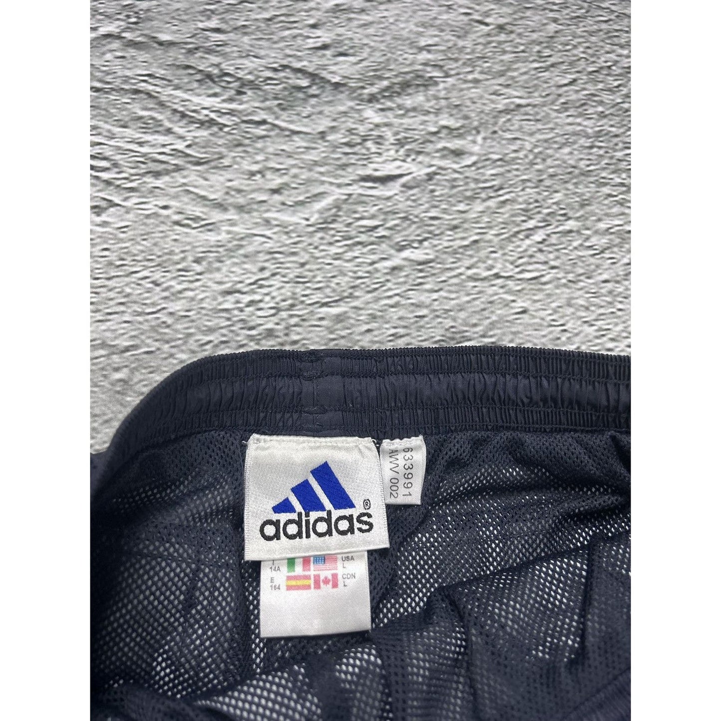 Adidas vintage grey nylon track pants big logo 2000s