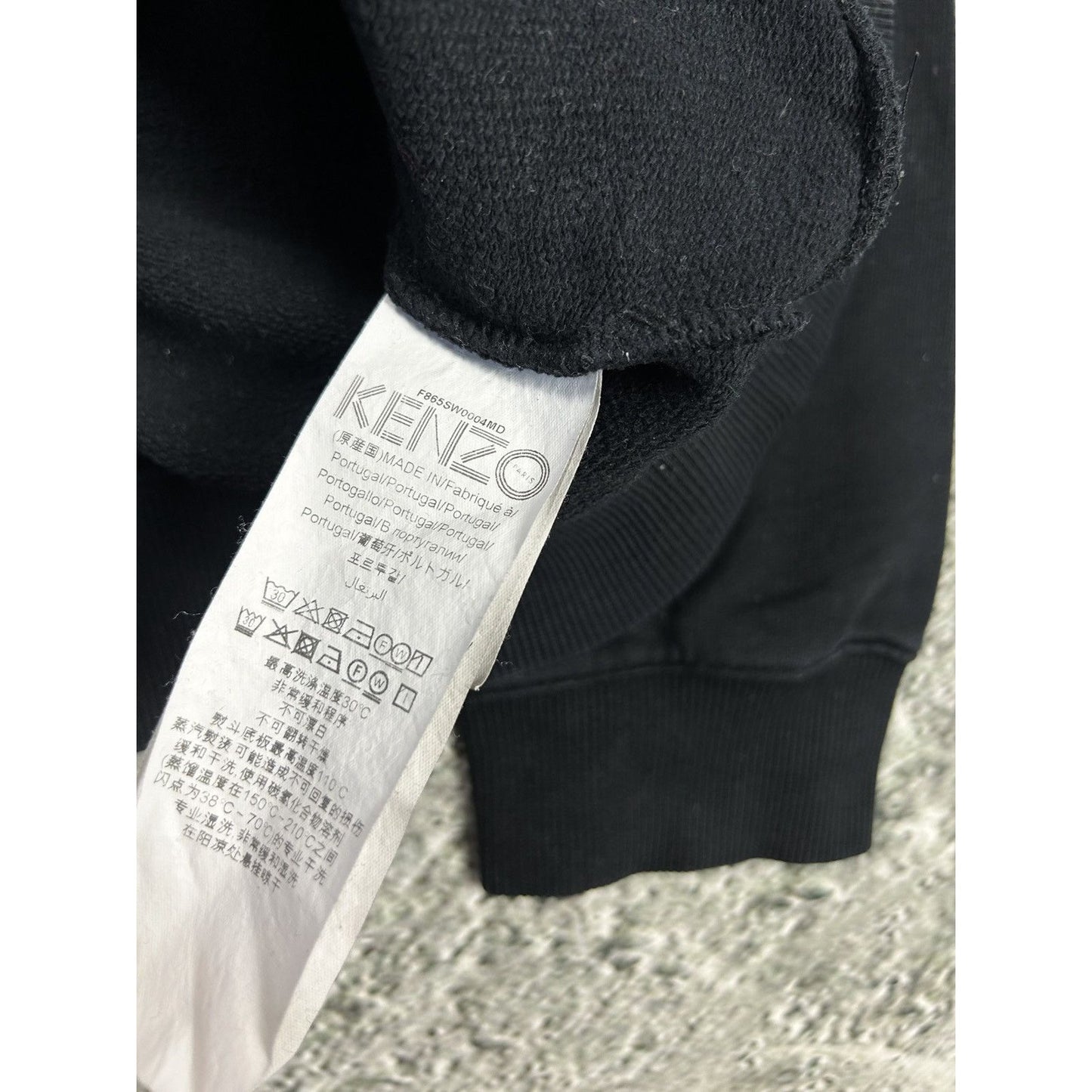 Kenzo Sweatshirt black big logo Paris crewneck