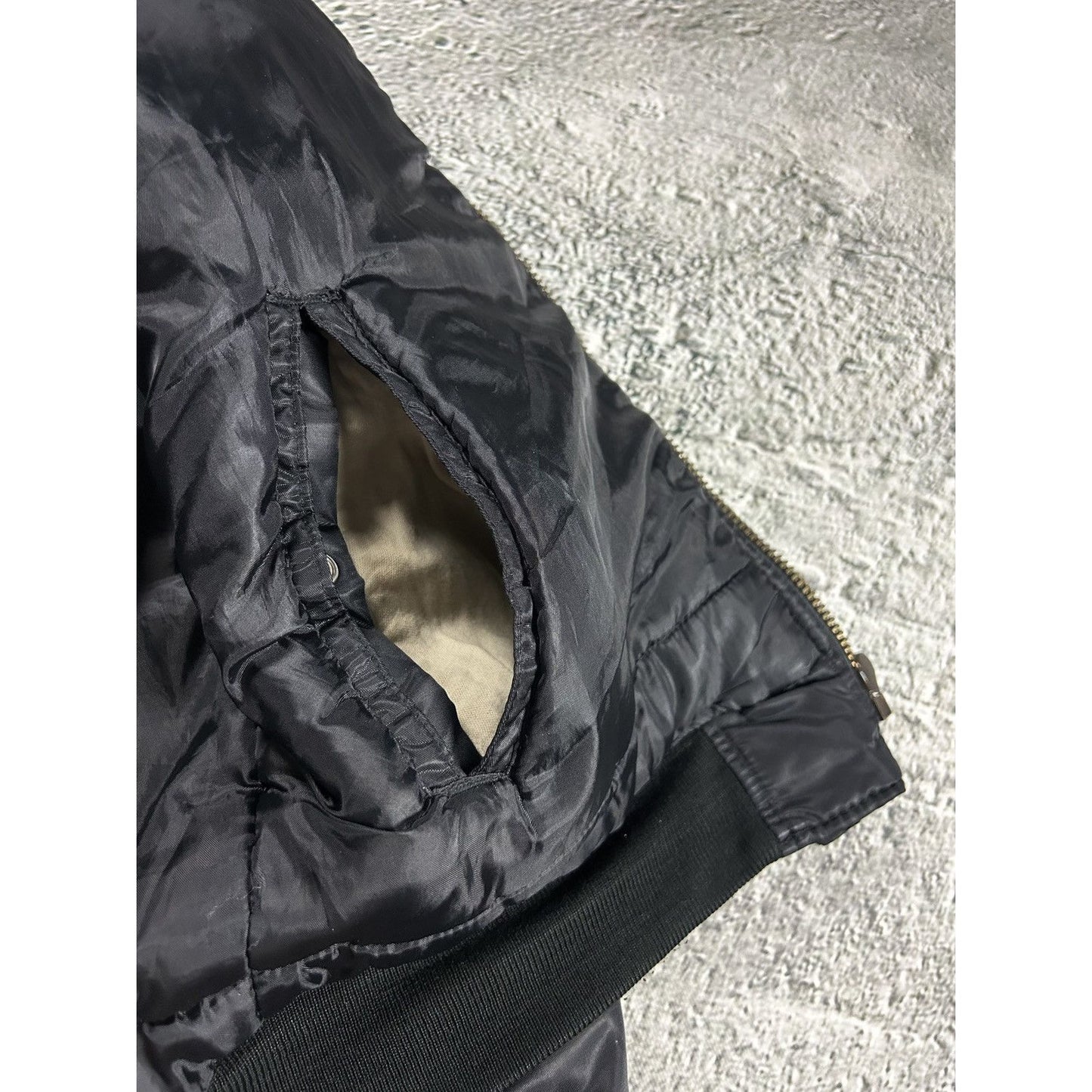 Vintage bomber jacket with fur hooded full zip