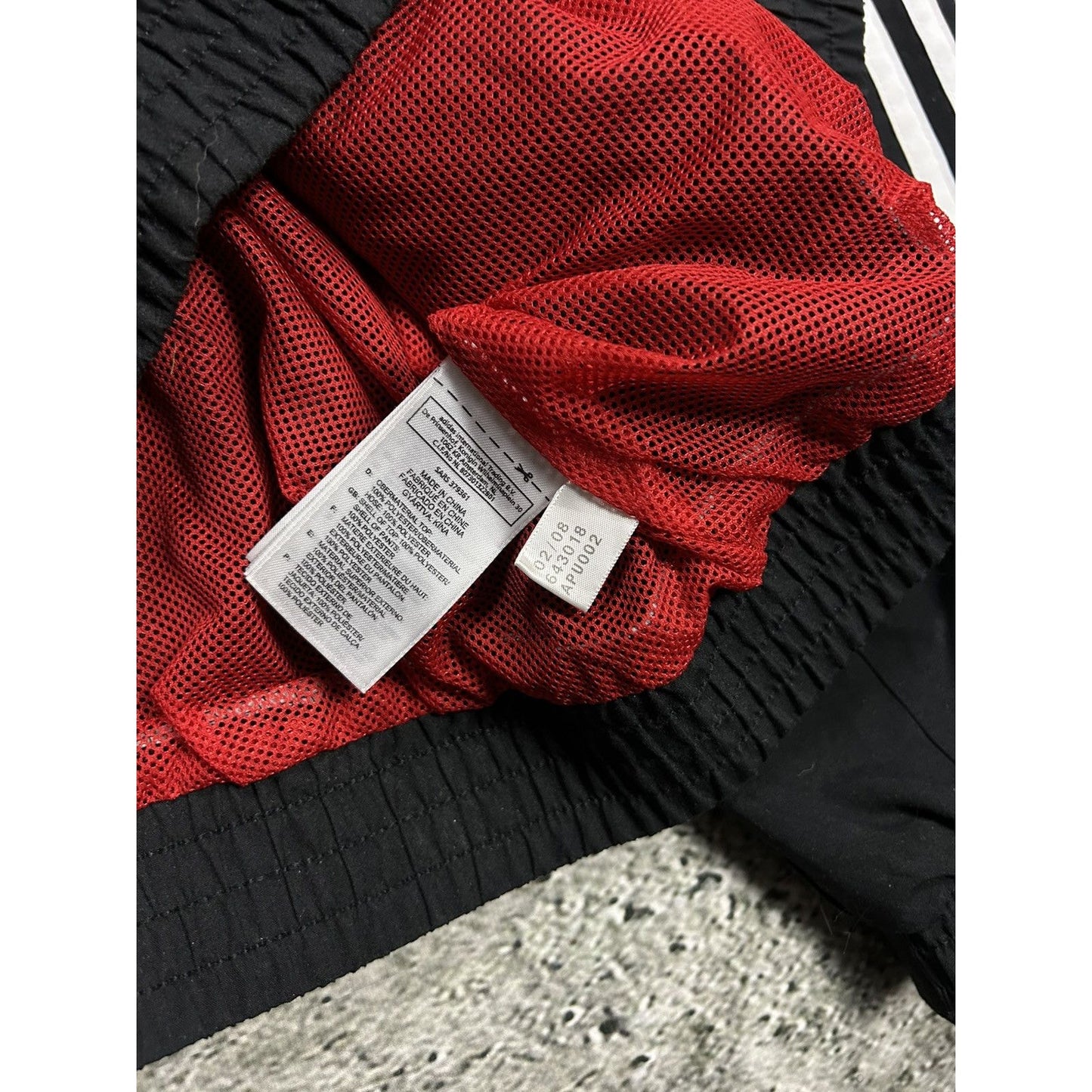 Adidas track jacket vintage black Y2K nylon zip