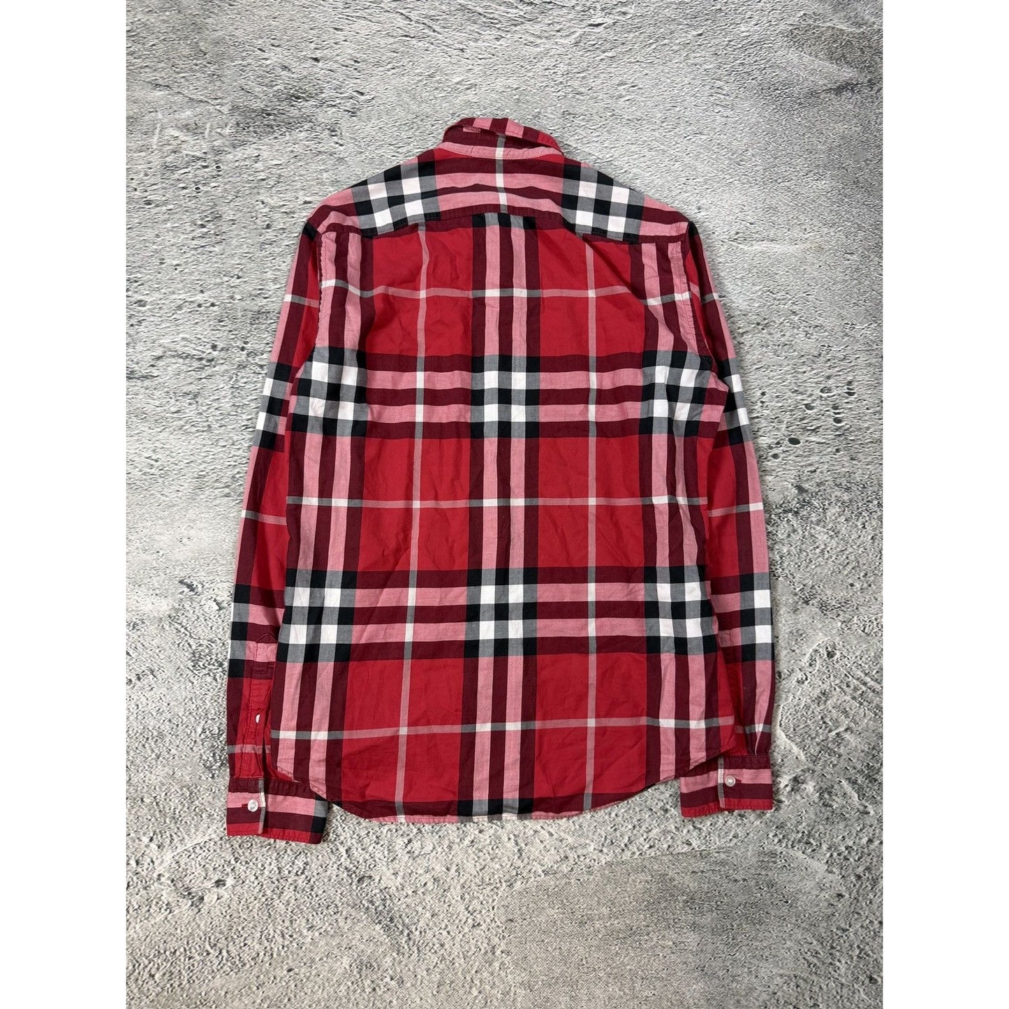 Burberry Brit Red Nova check monogram long sleeve shirt