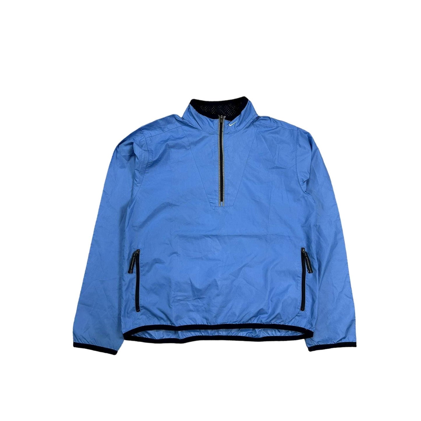 Nike track jacket nylon baby blue vintage Y2K halfzip