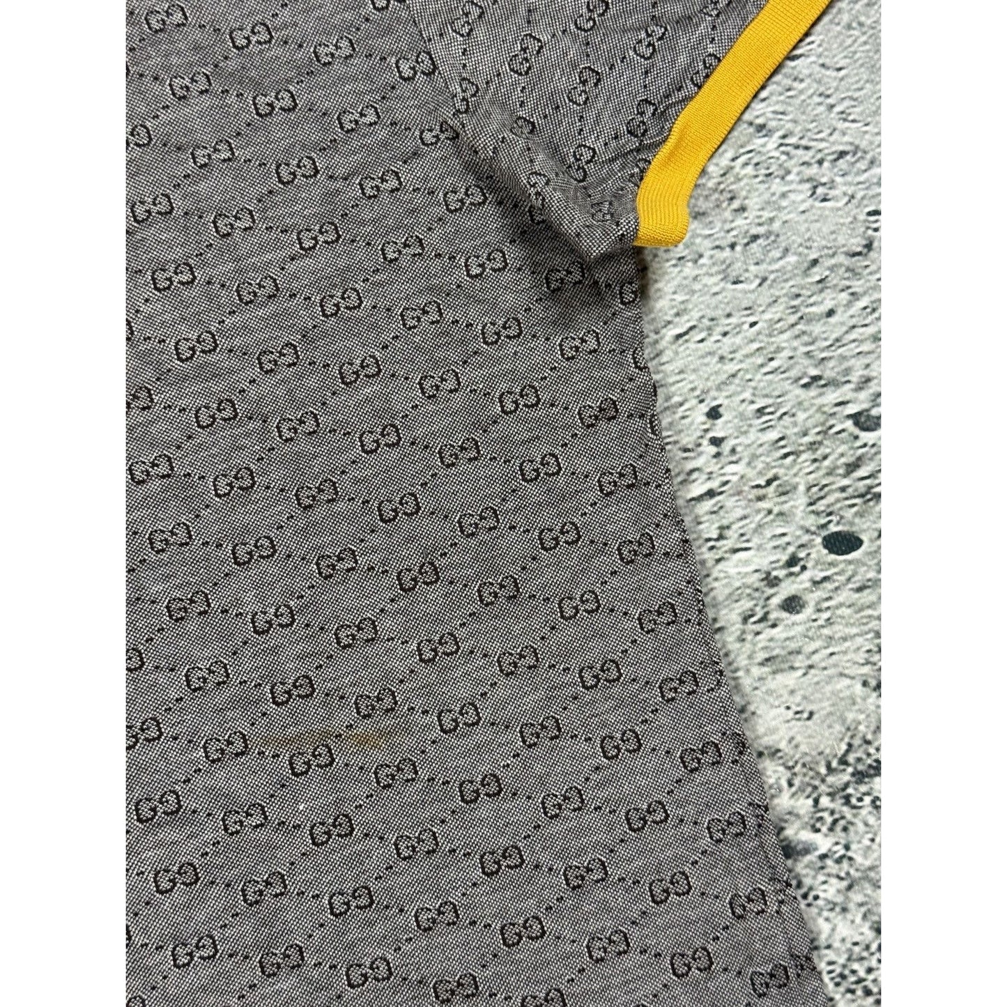 Gucci Vintage Chief Keef polo shirt GG mens grey monogram