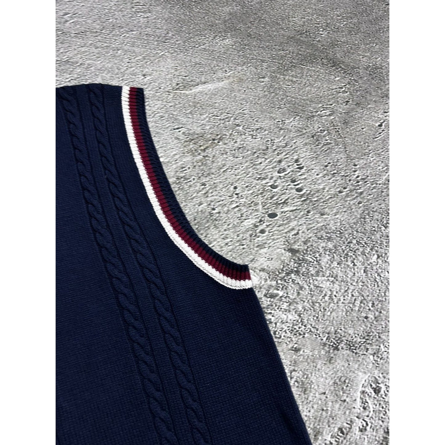 Nike Court vintage navy sweater vest tennis 90s cable knit