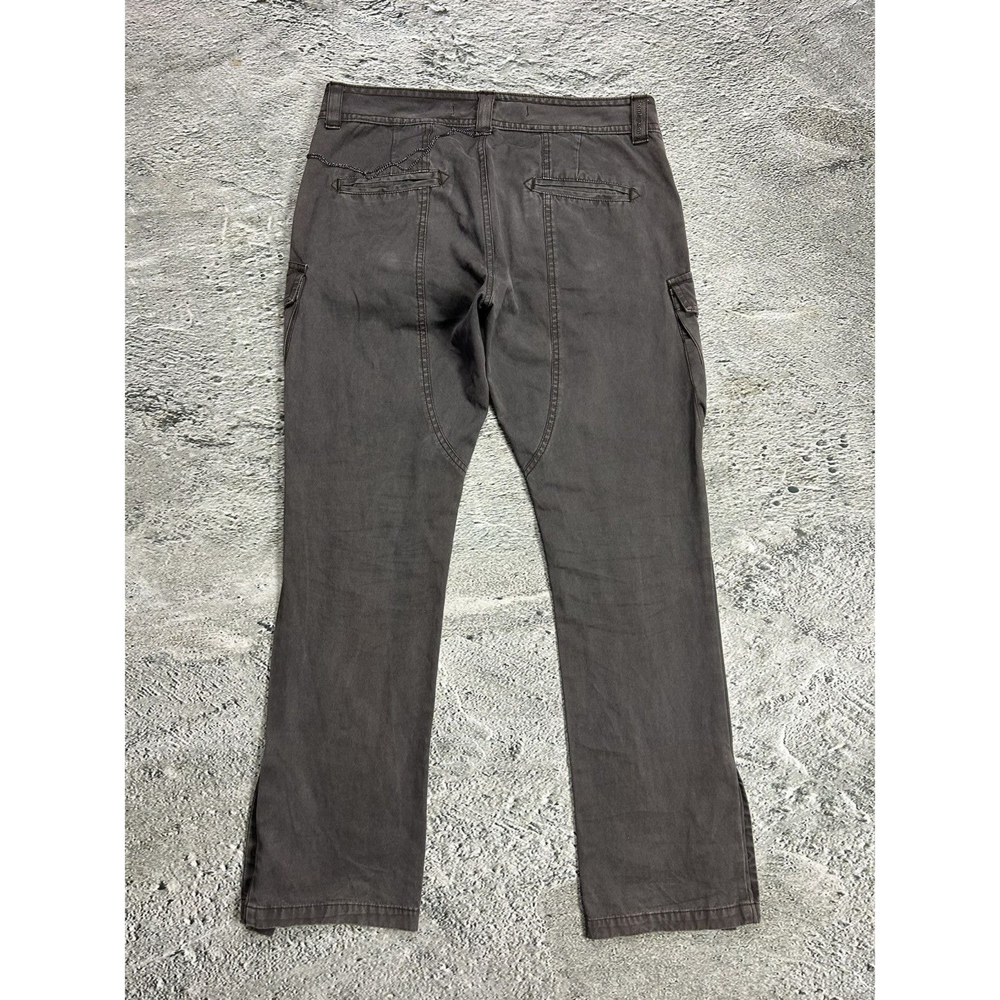 Vintage cargo pants flated grey utility military