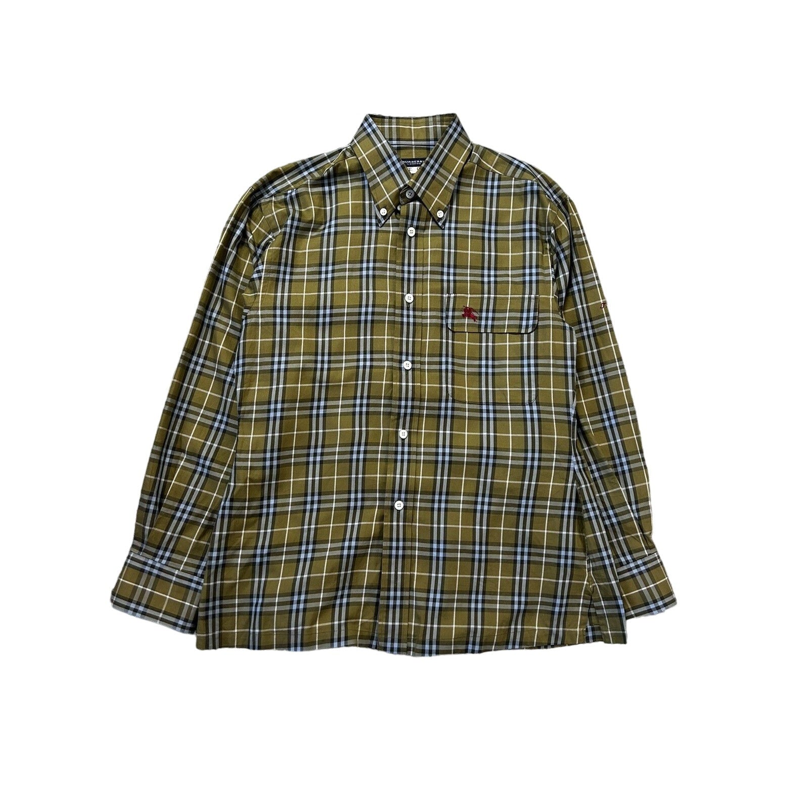 Burberry vintage shirt nova check green full print Refitted