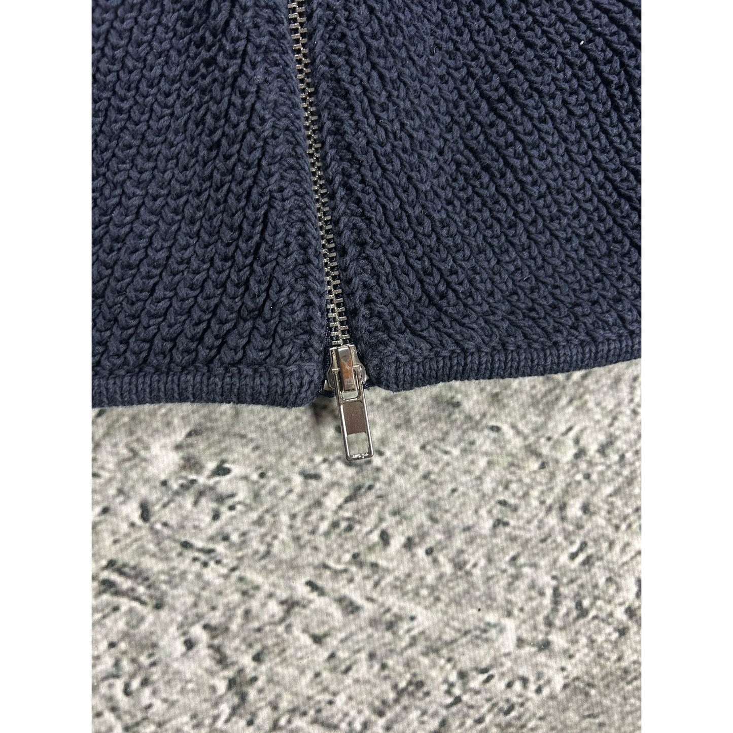 Sandro Paris zip sweater navy blue