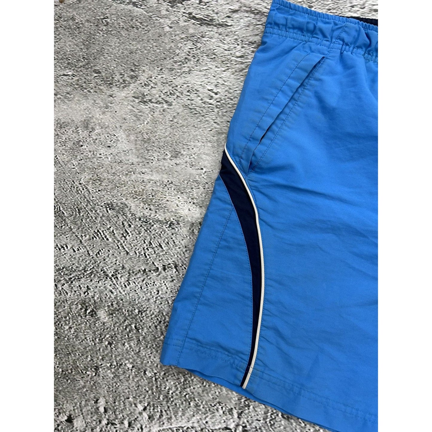 Nike vintage blue shorts track pant small swoosh Y2K