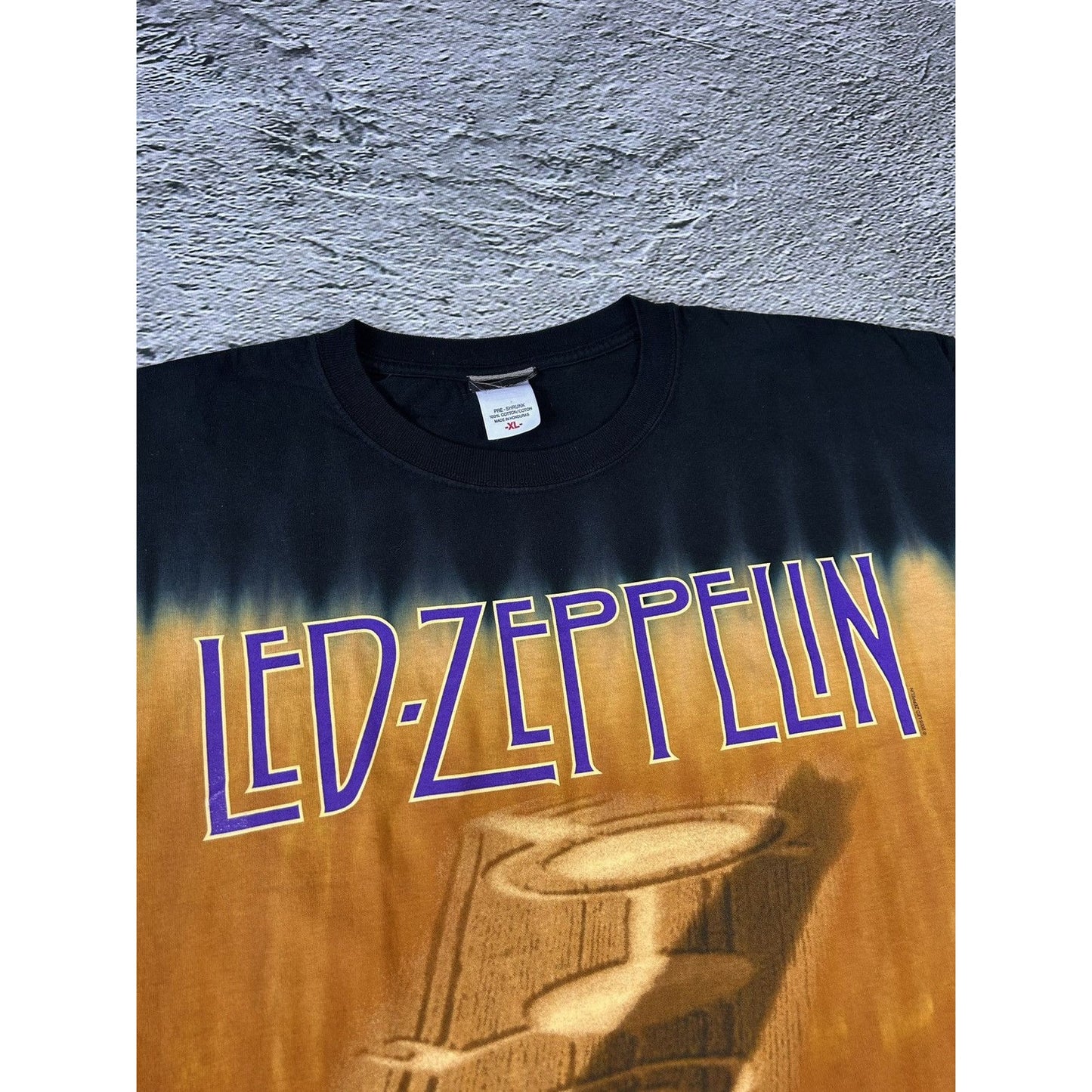 Vintage Led Zeppelin Liquid Blue Tie Dye T-Shirt 2005 tiedye