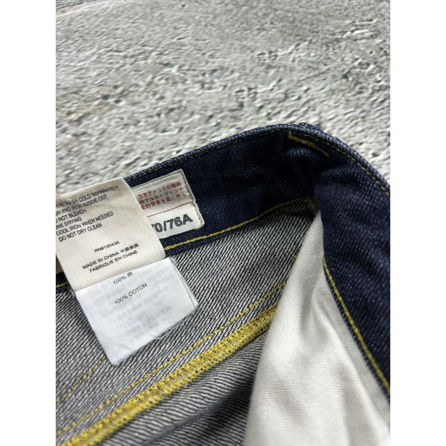 Evisu jeans daicock big logo white selvedge denim Japanese
