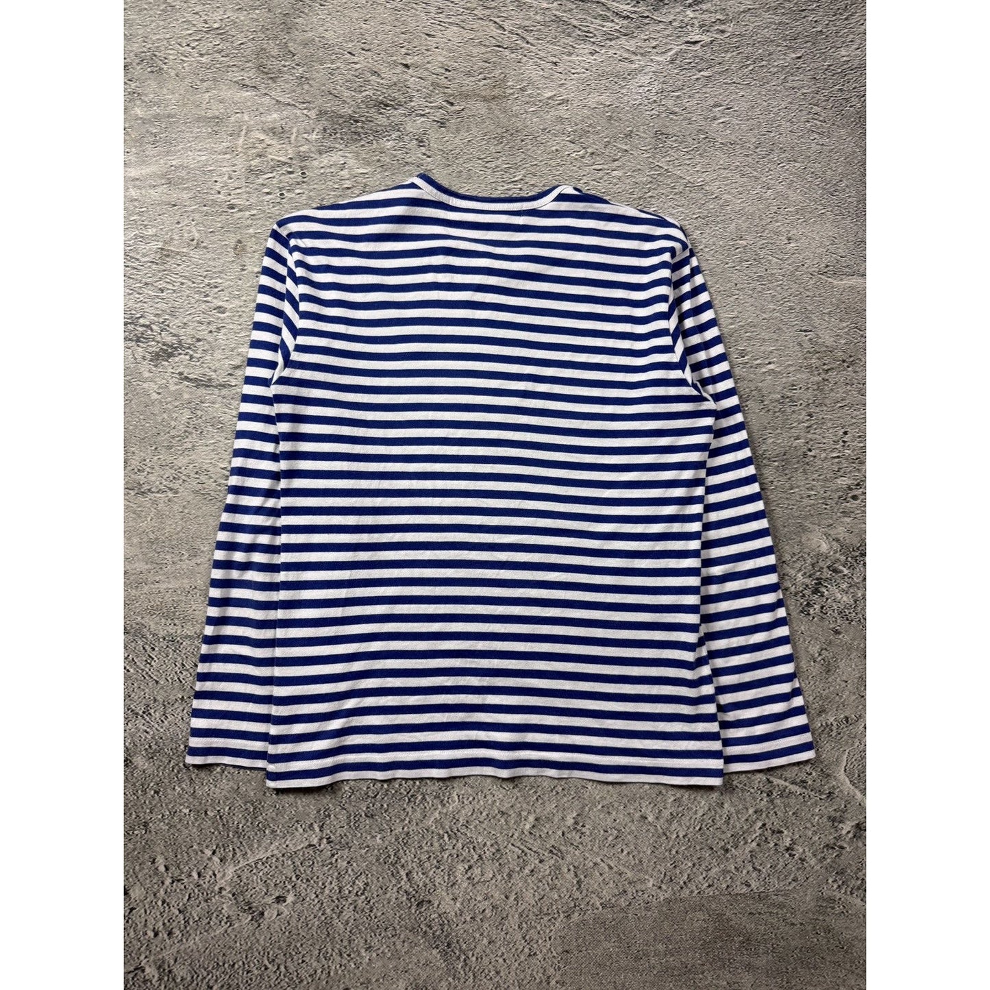 Comme Des Garcons PLAY CDG stripped Longsleeve blue heart