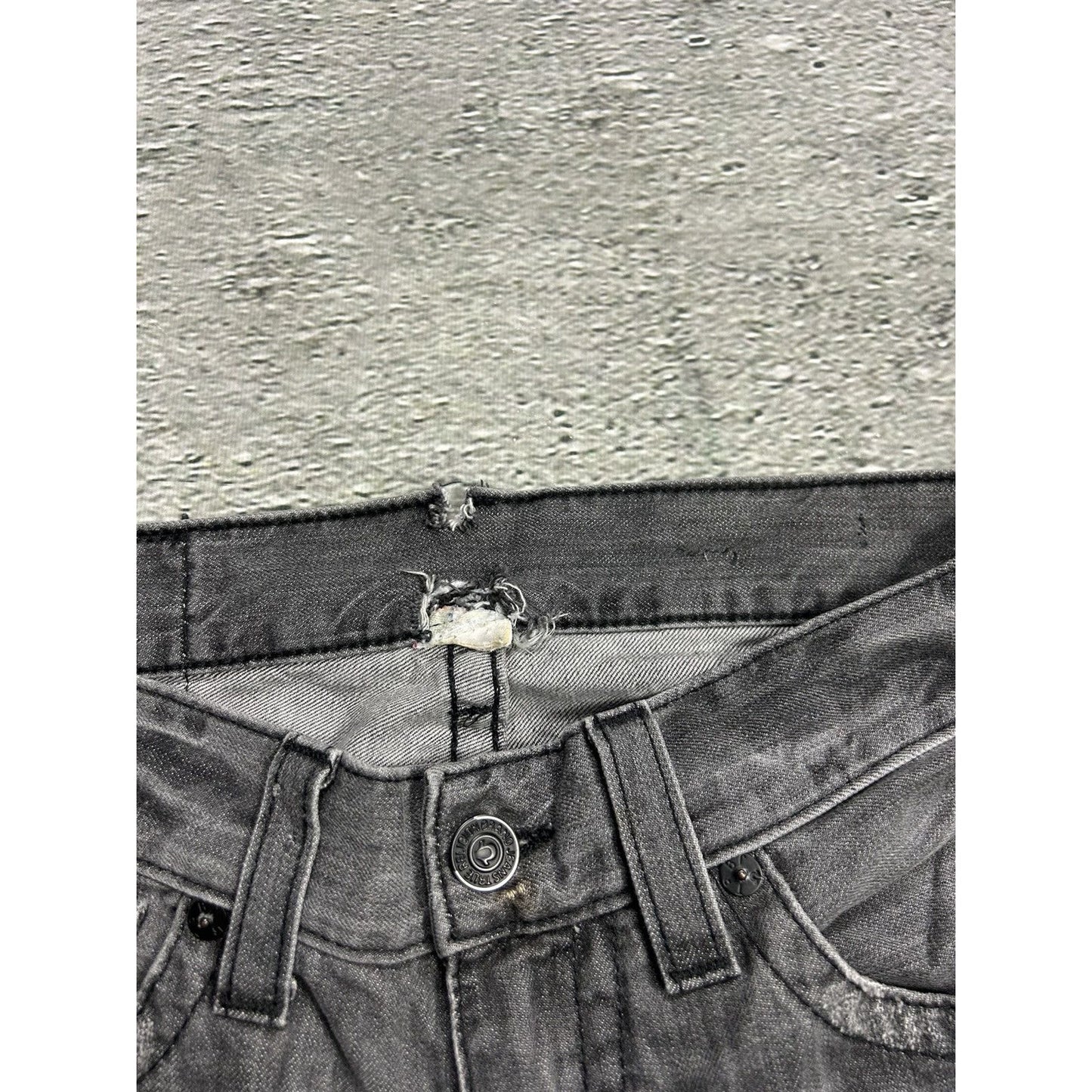 True Religion vintage grey jeans denim pants Ricky Y2K