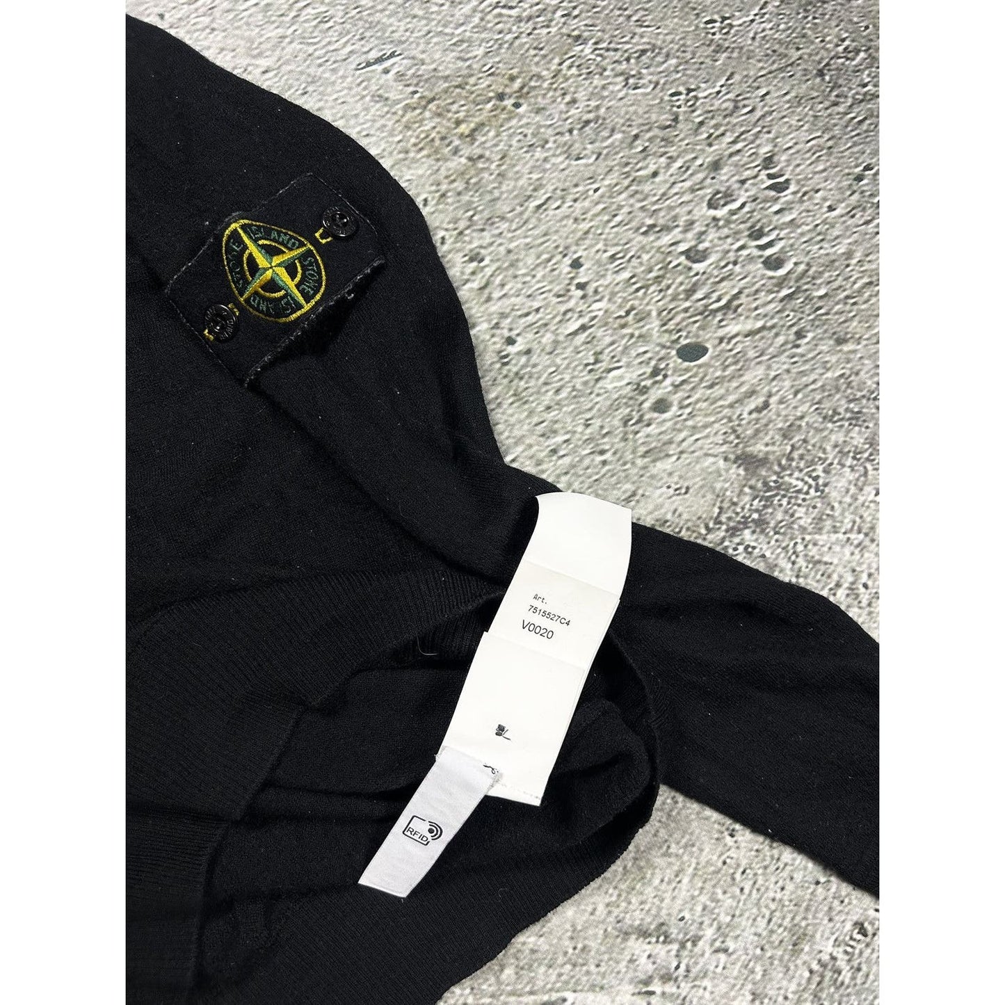 Stone island black turtleneck sweater vintage knit