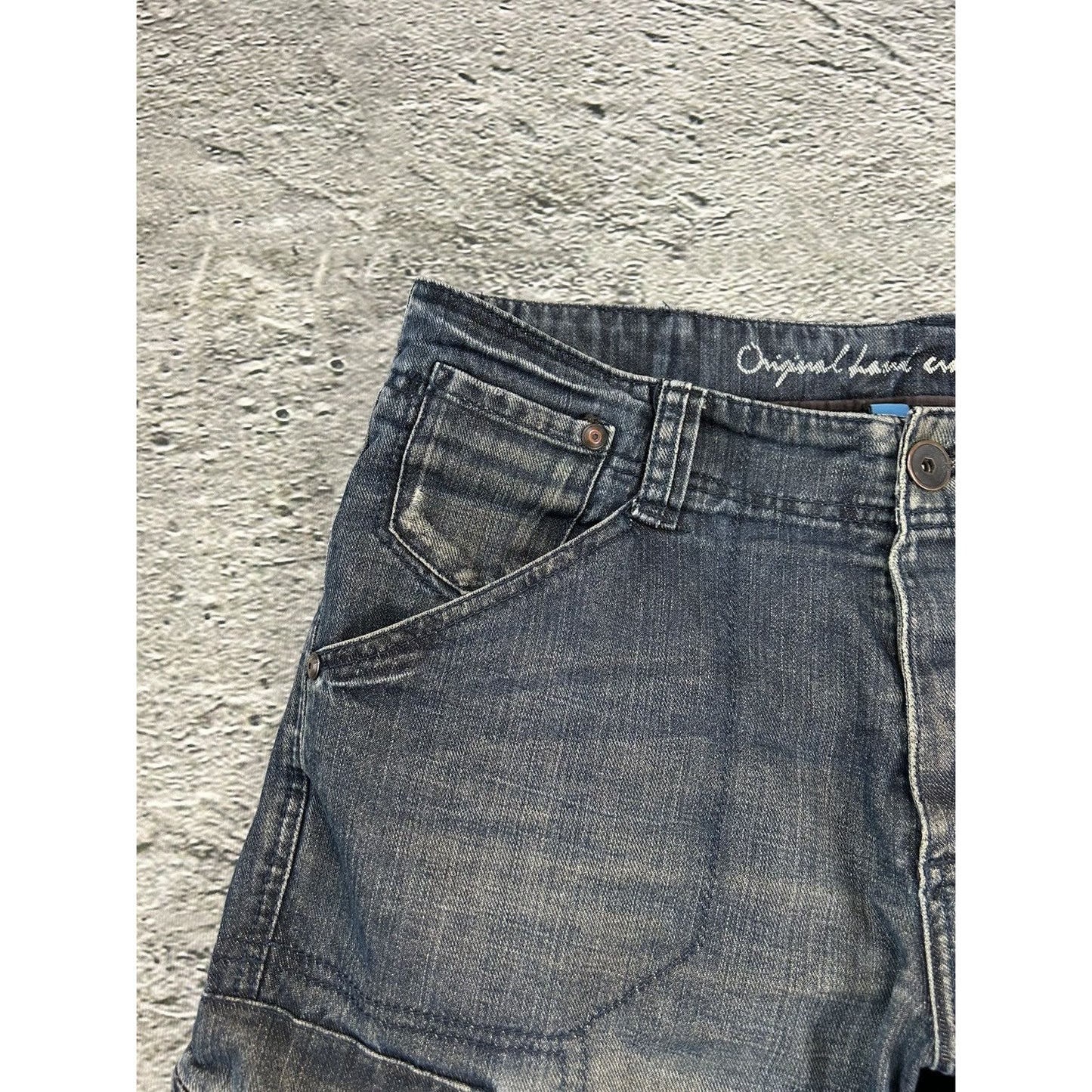 vintage jorts baggy cargo denim shorts EDC by Espirit