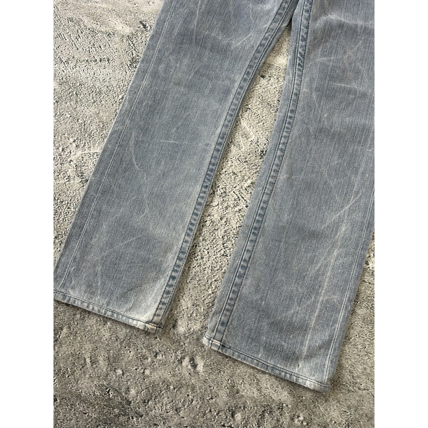 True Religion grey jeans contrast stitching Y2K straight