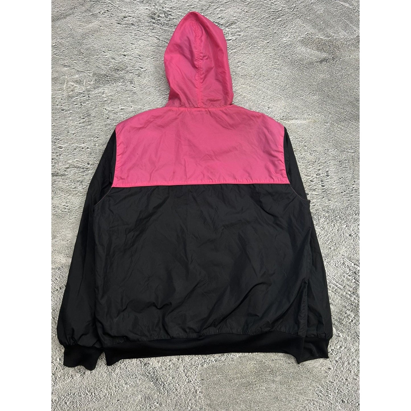 Nike track jacket nylon pink black vintage drill Y2K TN