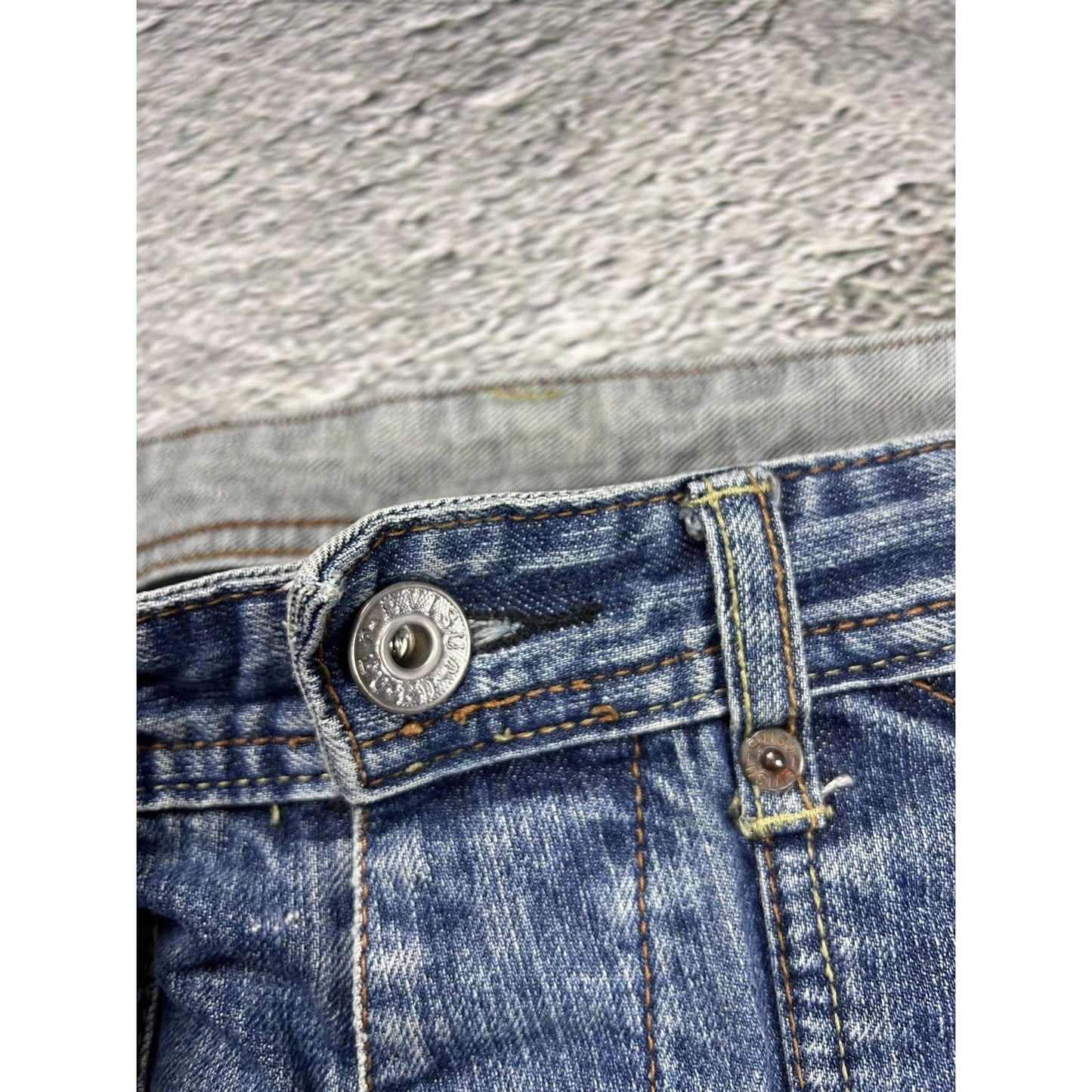 Evisu EU ED jeans vintage denim pants seagulls cargo blue
