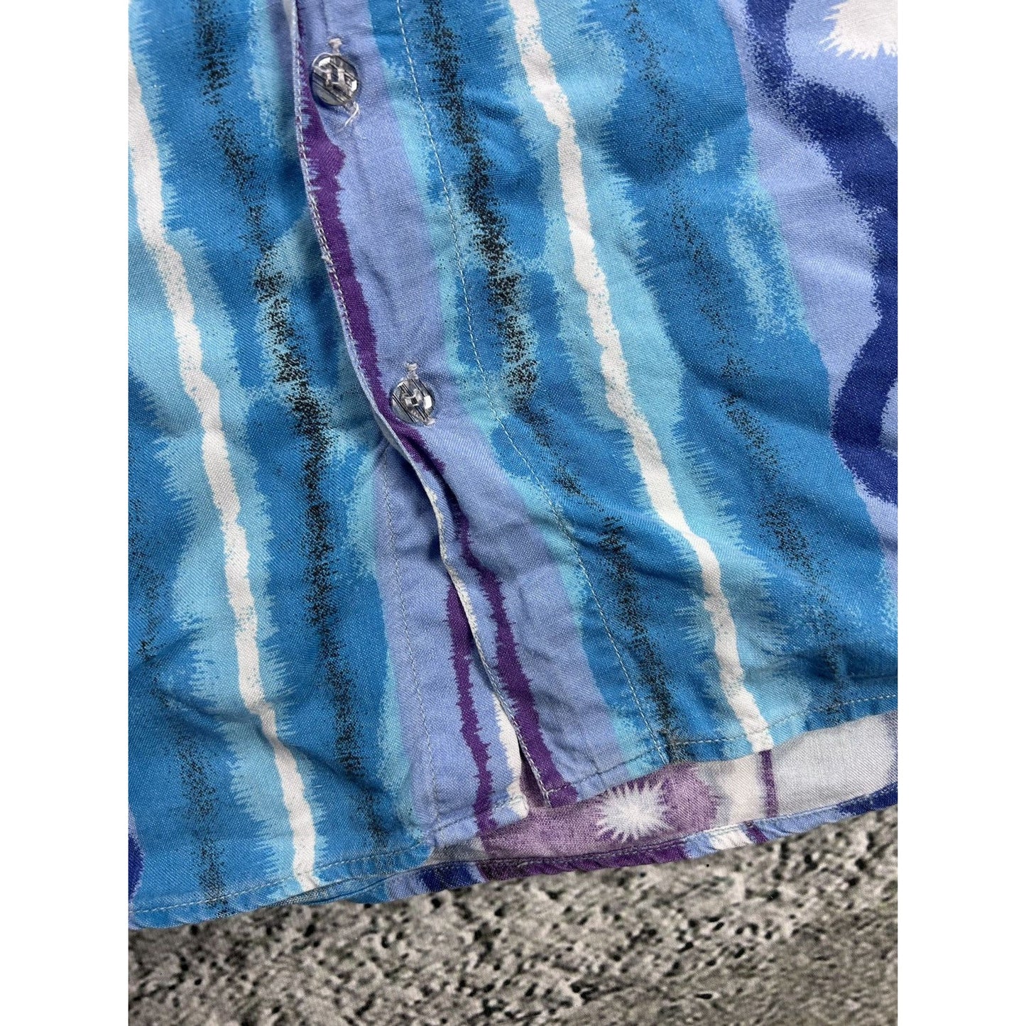 Hawaiian Shirt abstract vintage blue purple