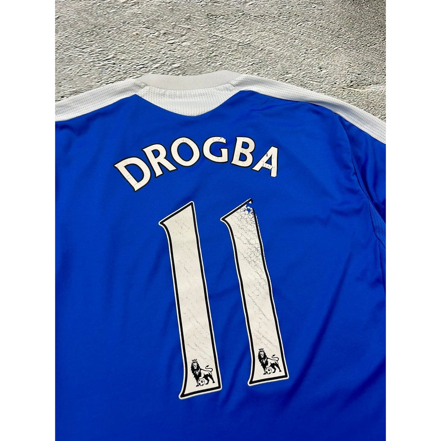 Drogba Chelsea Jersey vintage Adidas blue football 2011 12