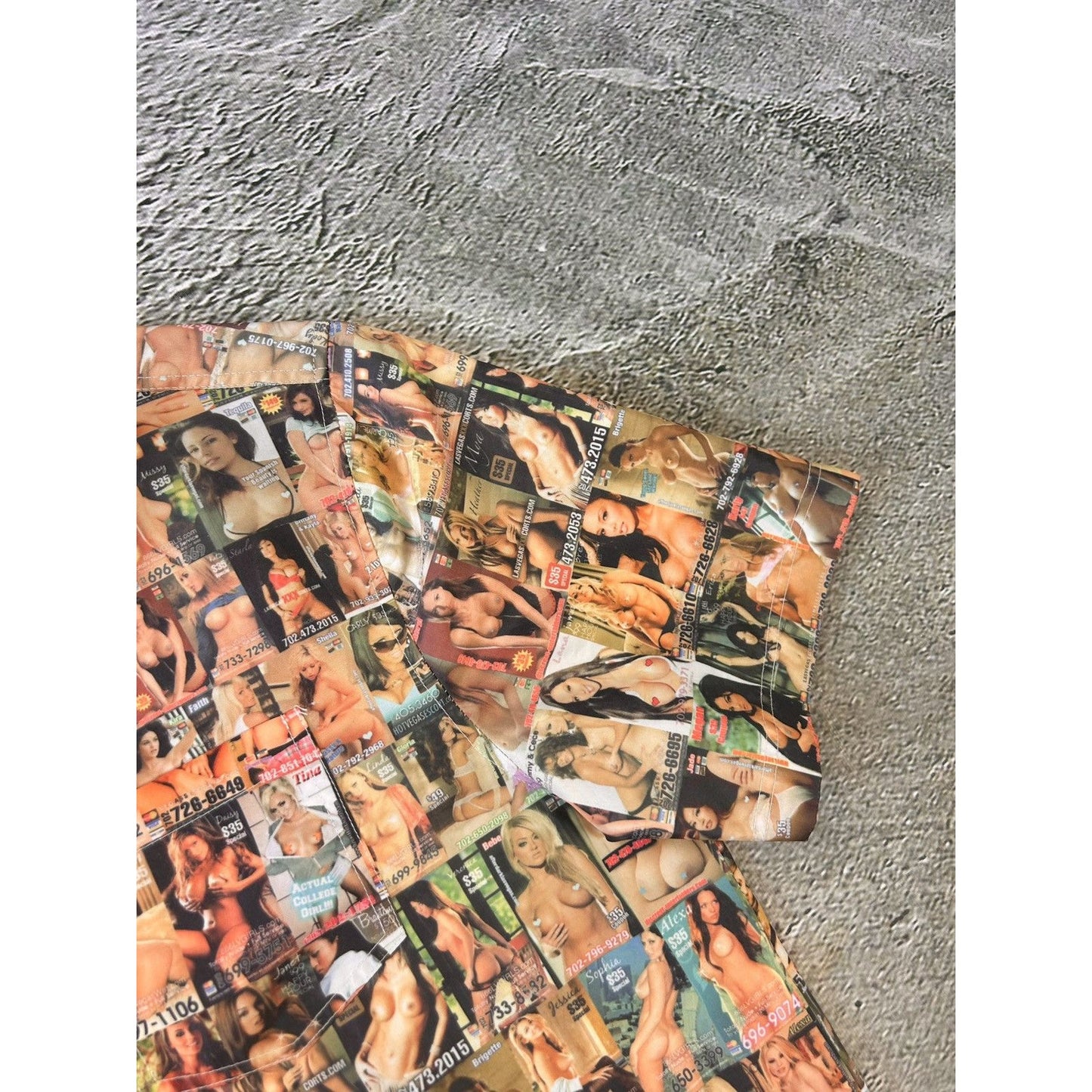 Pelle Pelle Playboy style vintage fullprint shirt shorts set