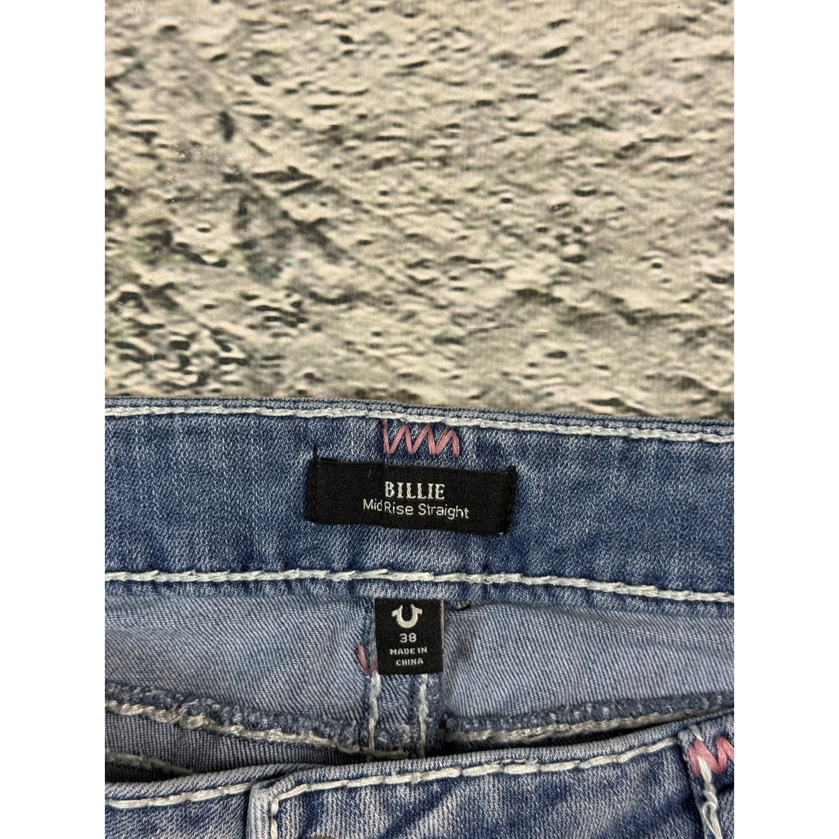 True Religion blue jeans Y2K vintage billie super baggy pink