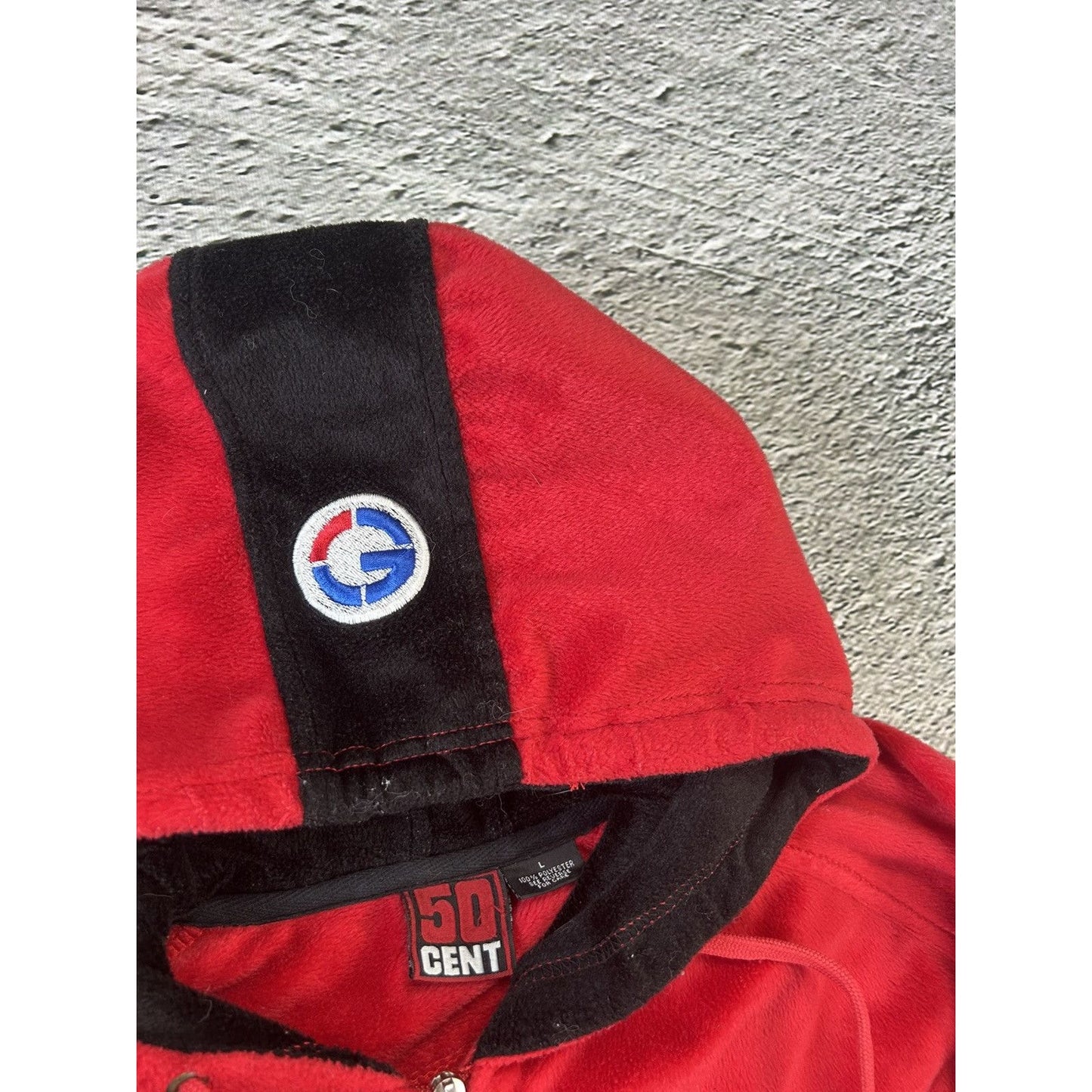 G Unit Track Suit red big logo vintage velour set 50 Cent