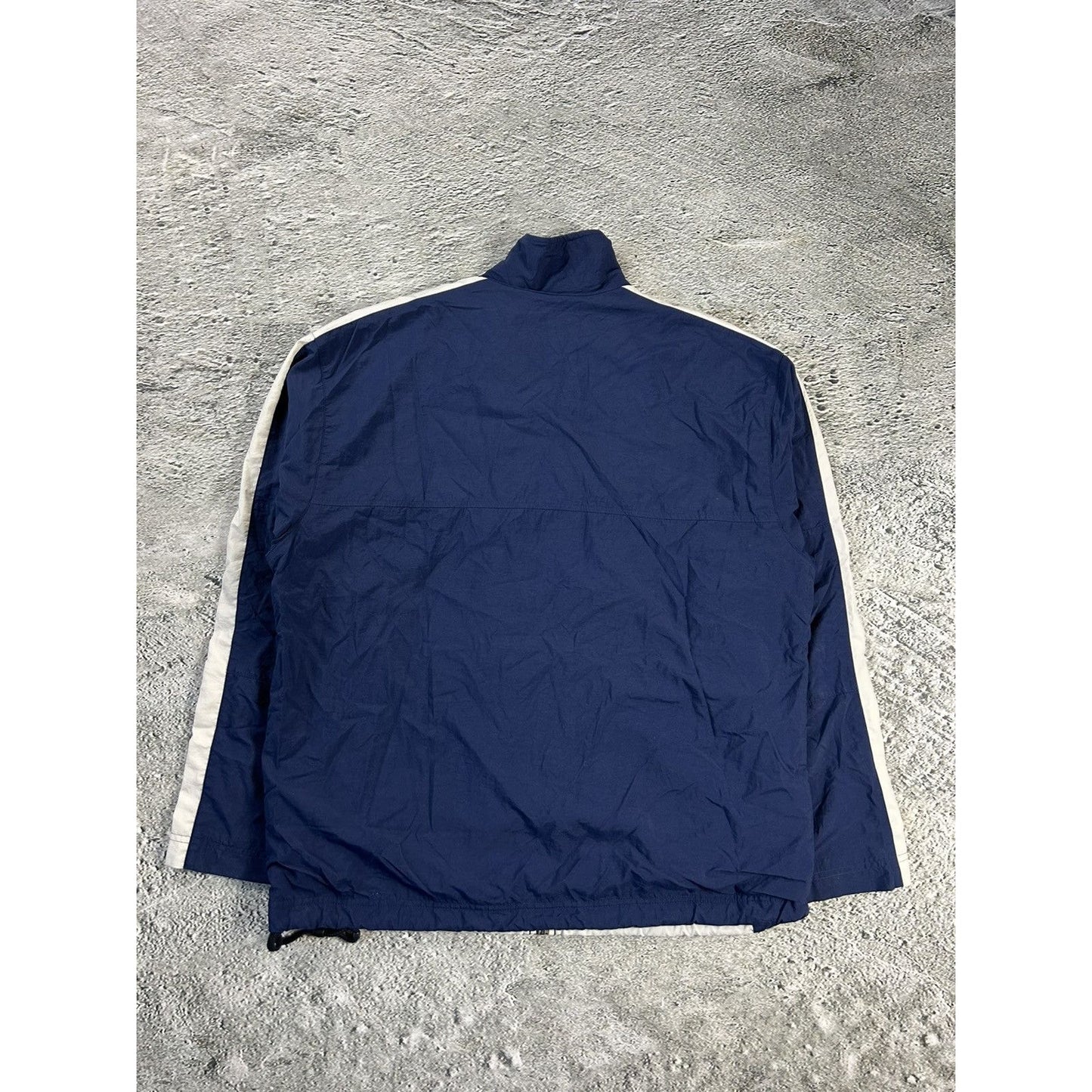 Nike track jacket vintage navy blue nylon Y2K