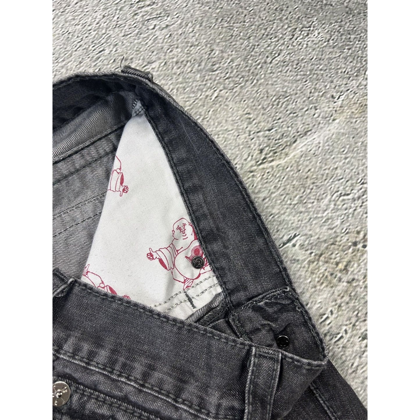 True Religion vintage grey jeans denim pants Y2K