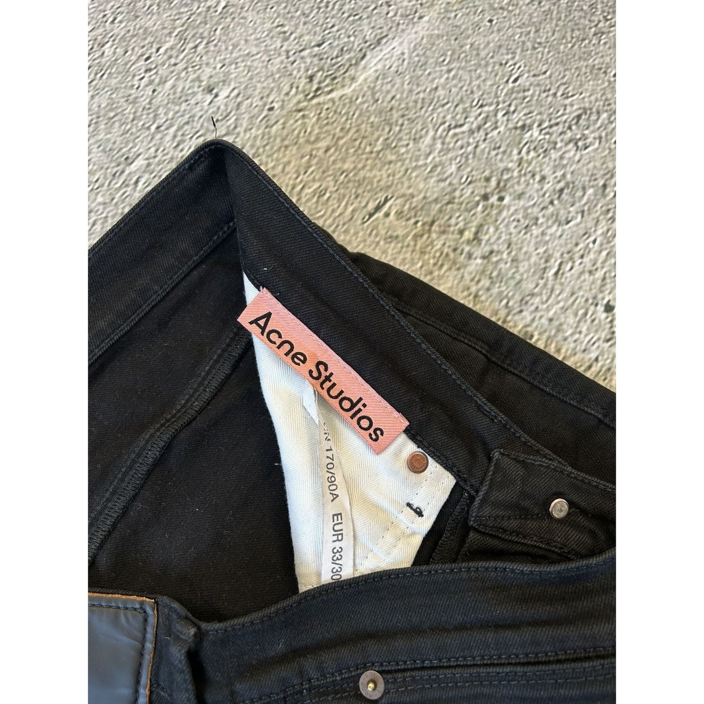 Acne Studios black jeans denim pants slim