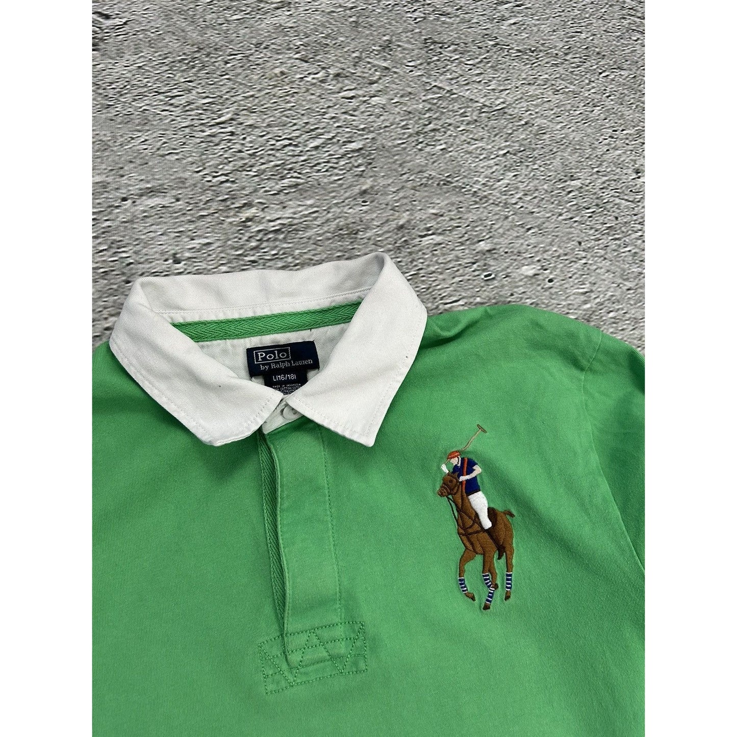 Polo Ralph Lauren vintage longsleeve rugby green big pony