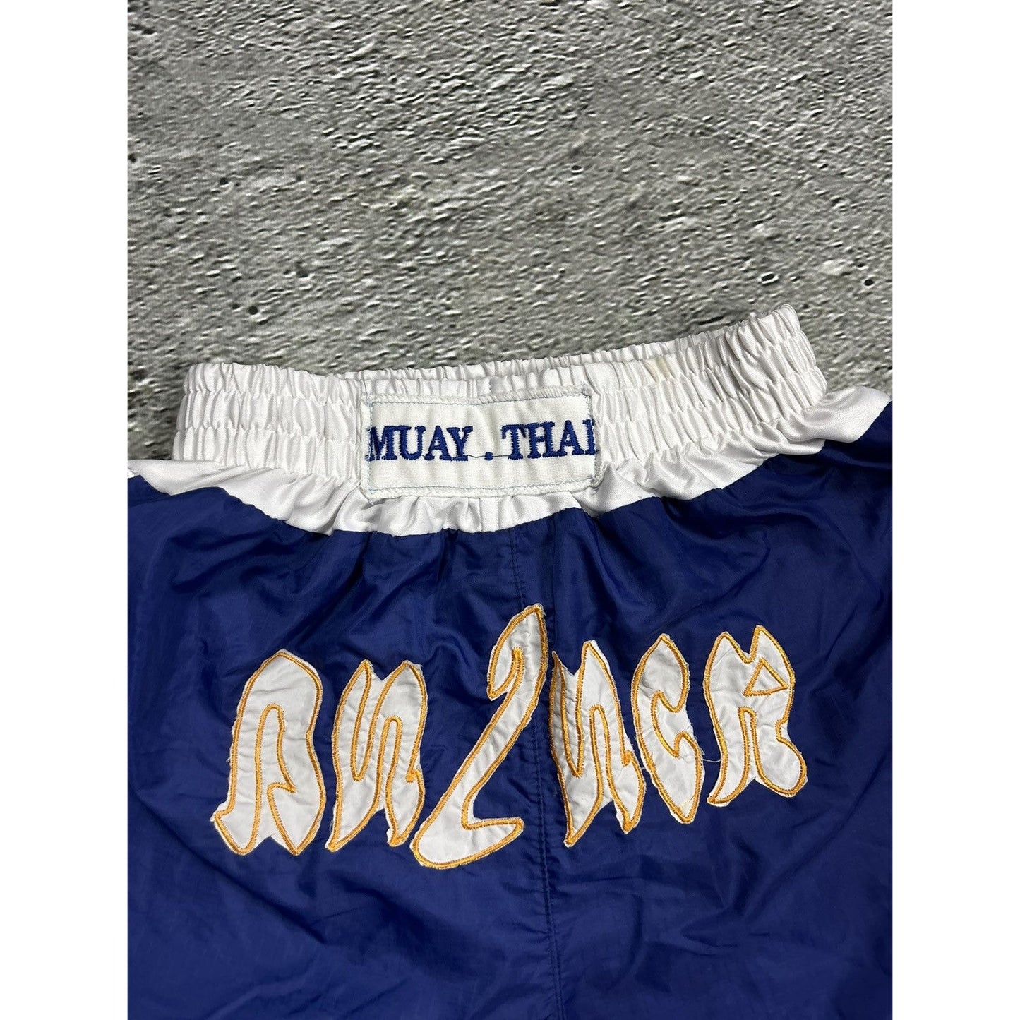 Vintage Muay Thai Boxing shorts navy Y2K big logo