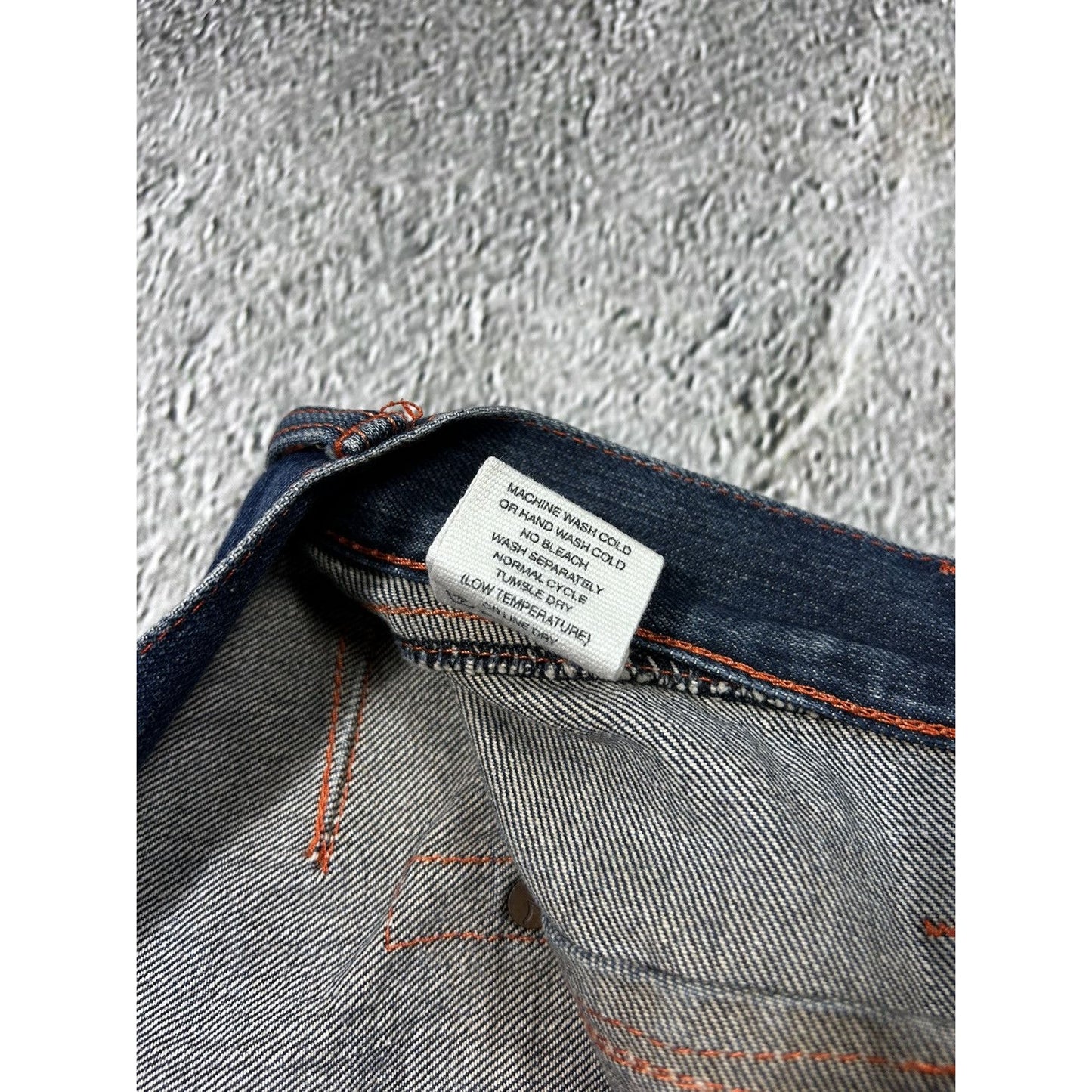 Evisu jeans vintage inside out selvedge white red