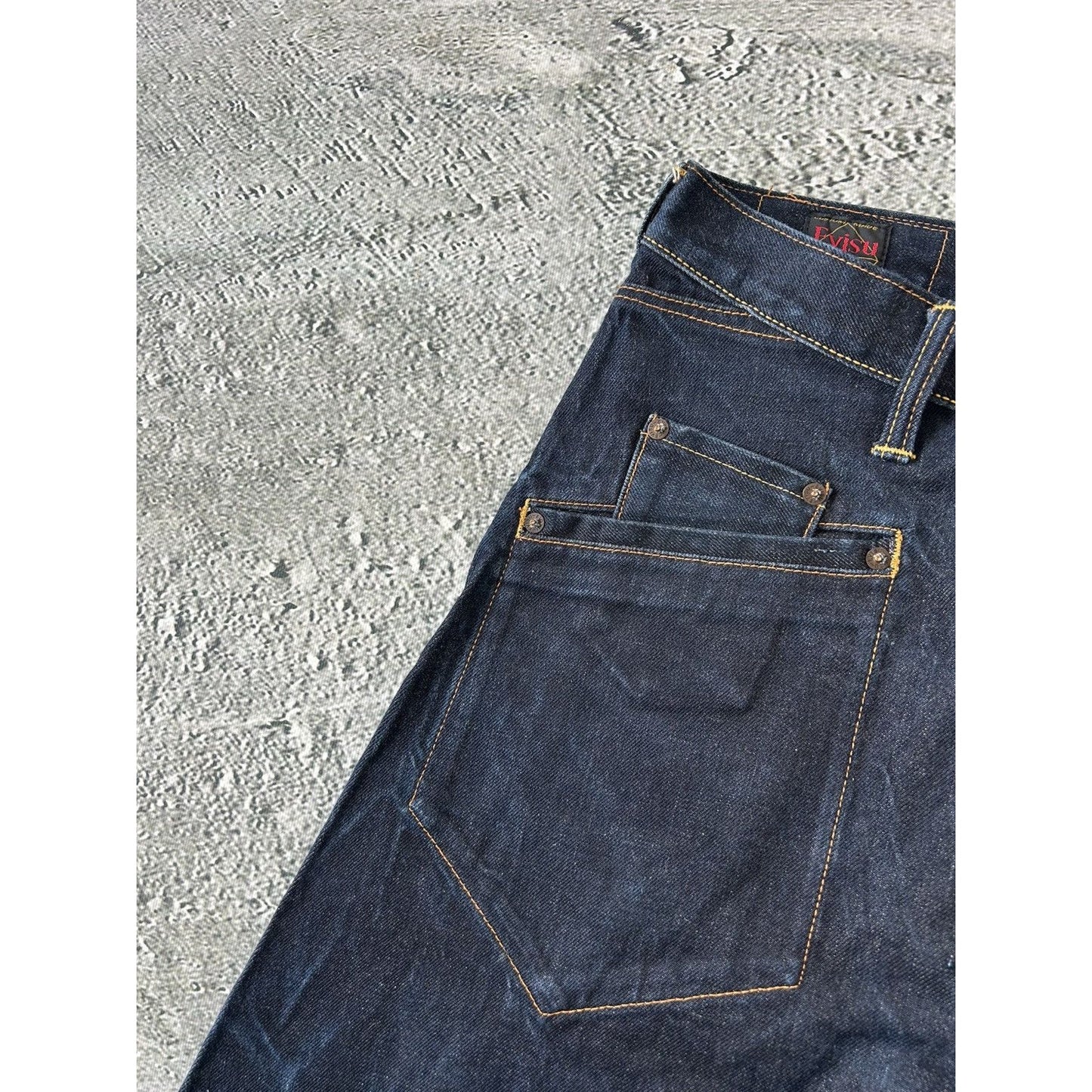 Evisu jeans vintage inside out selvedge red embroidery
