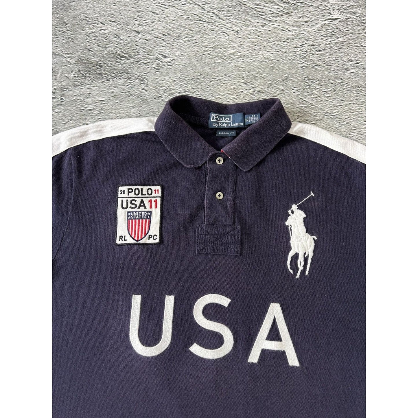 Chief Keef Polo Ralph Lauren USA vintage shirt navy blue