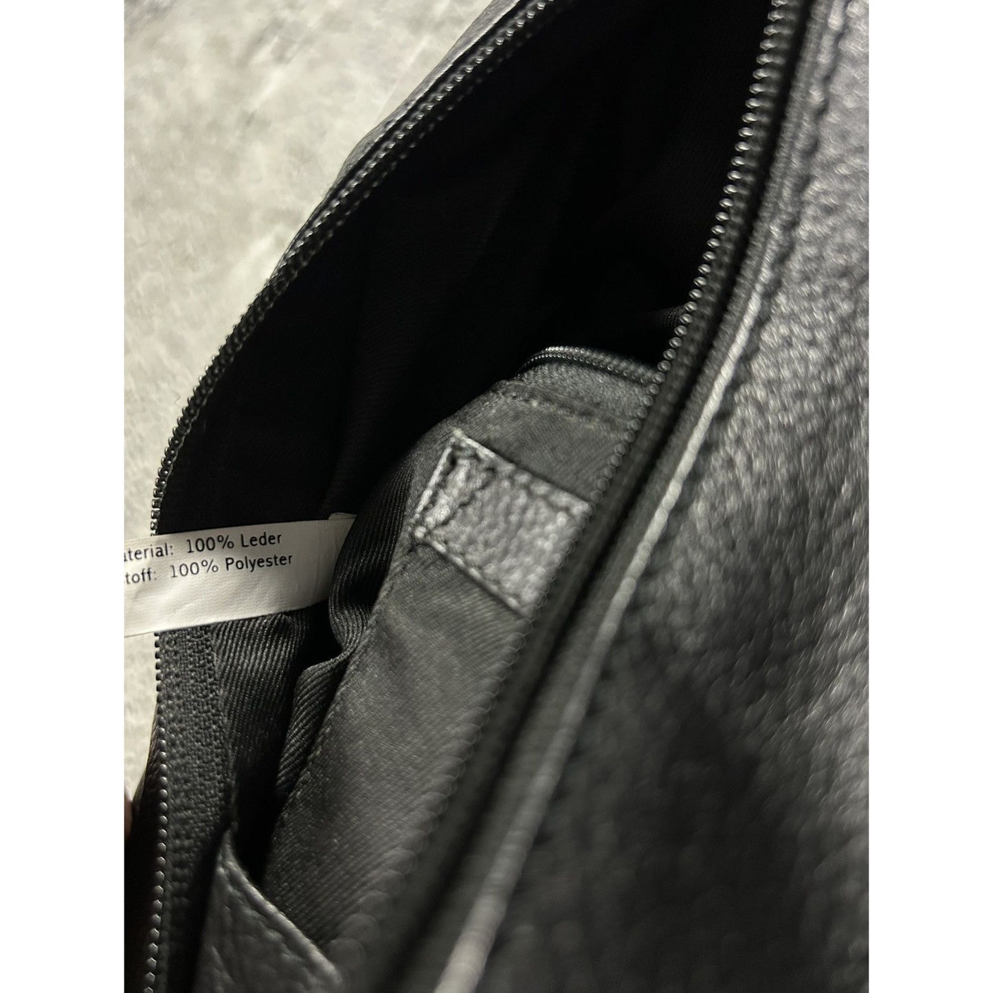 Leather Sling Bag vintage black