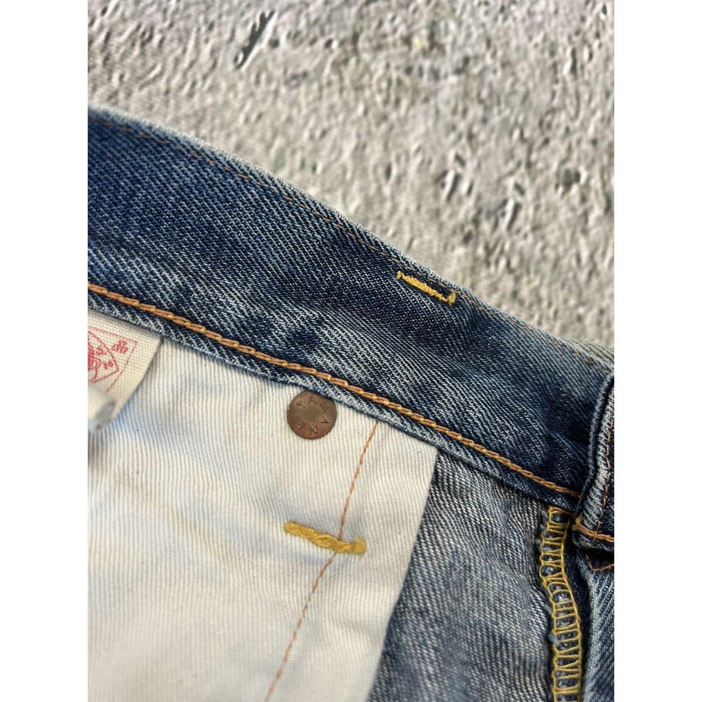Evisu jeans daicock big logo white selvedge denim Japan