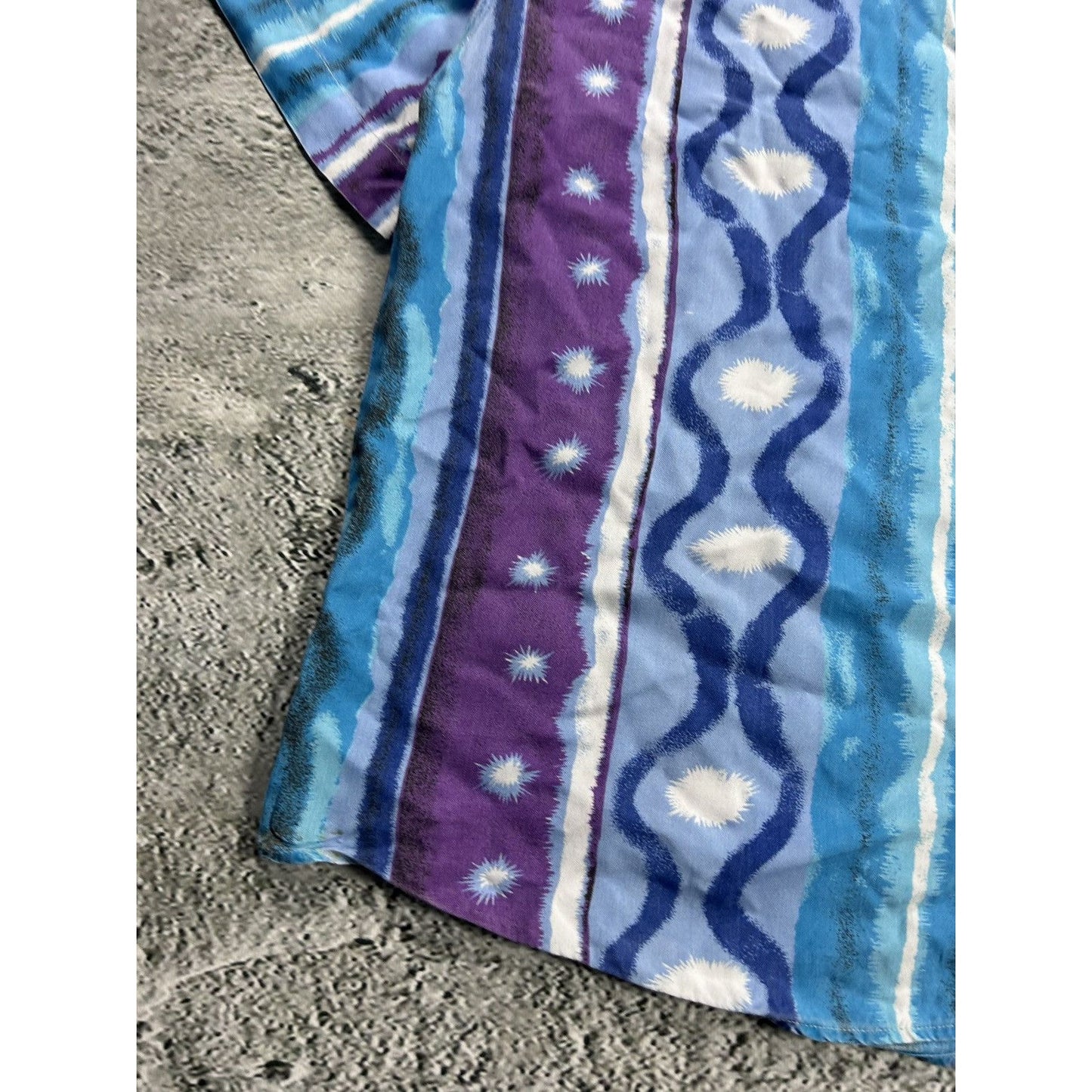Hawaiian Shirt abstract vintage blue purple