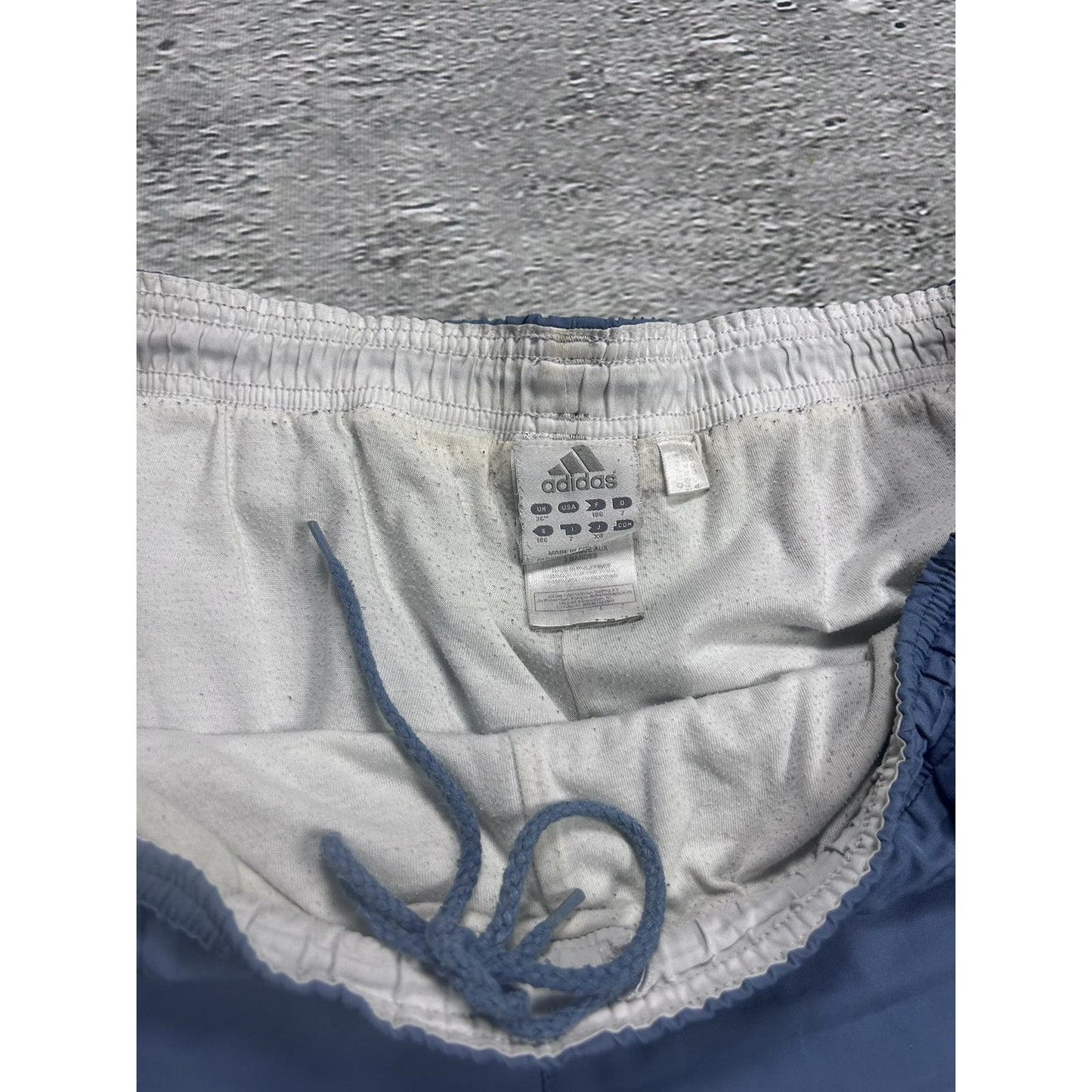 Adidas vintage blue nylon track pants small logo 2000s
