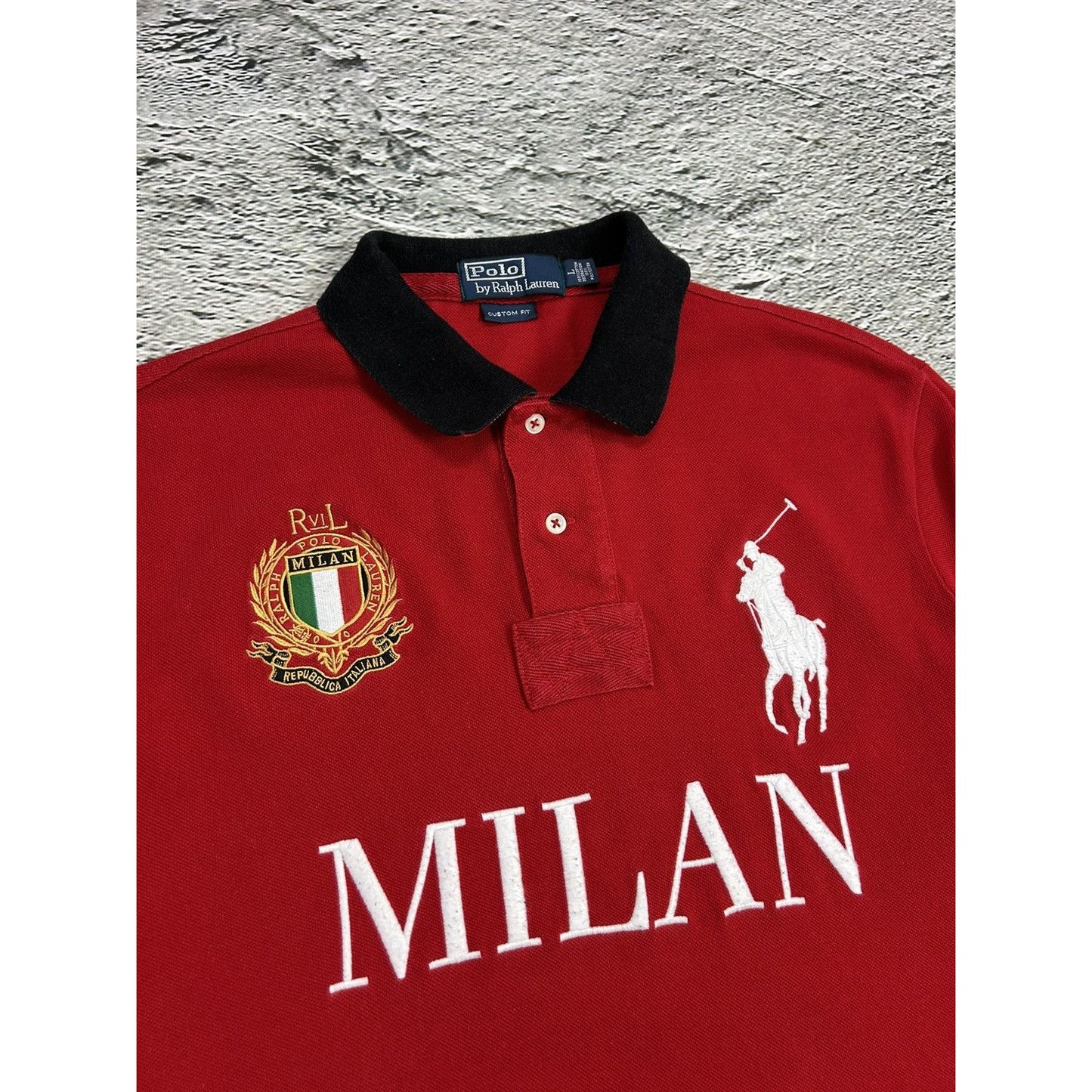Chief Keef Polo Ralph Lauren Milan Red longsleeve