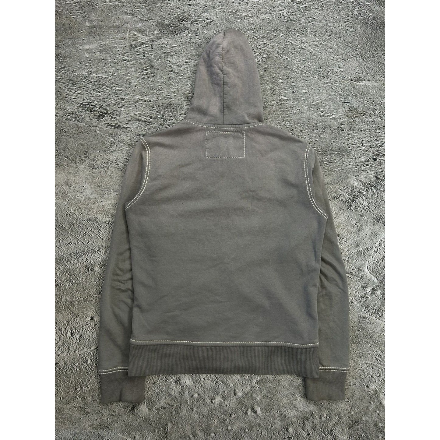 True Religion zip hoodie vintage grey I am the Boss Y2K