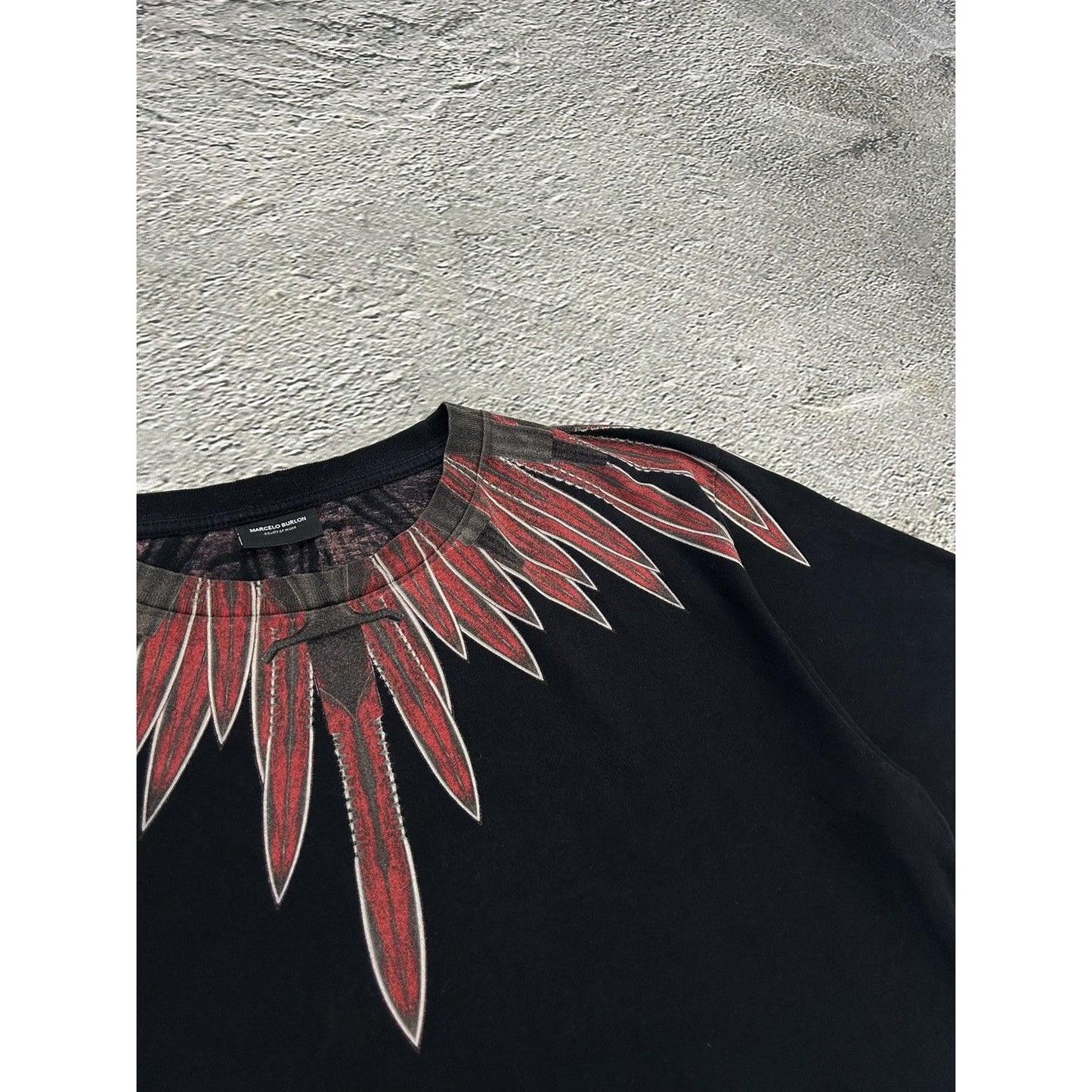 Marcelo Burlon Tee black red wings