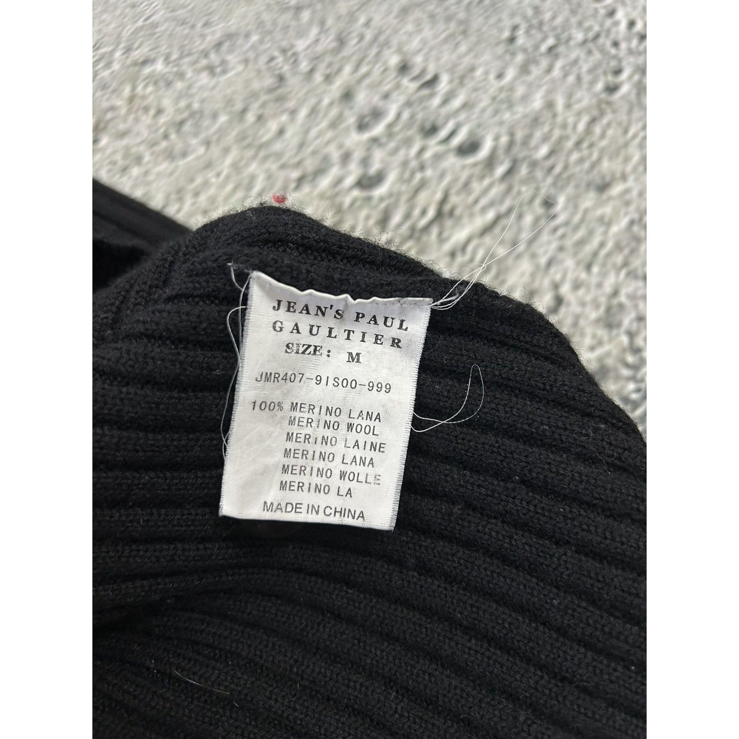 Jean Paul Gaultier Jeans Sweater halfzip turtleneck black