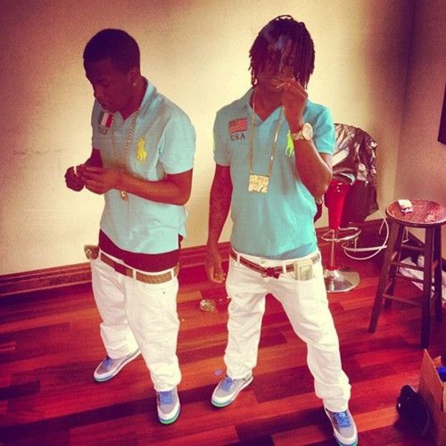 Polo Ralph Lauren USA Polo T-shirt Chief Keef vintage flag